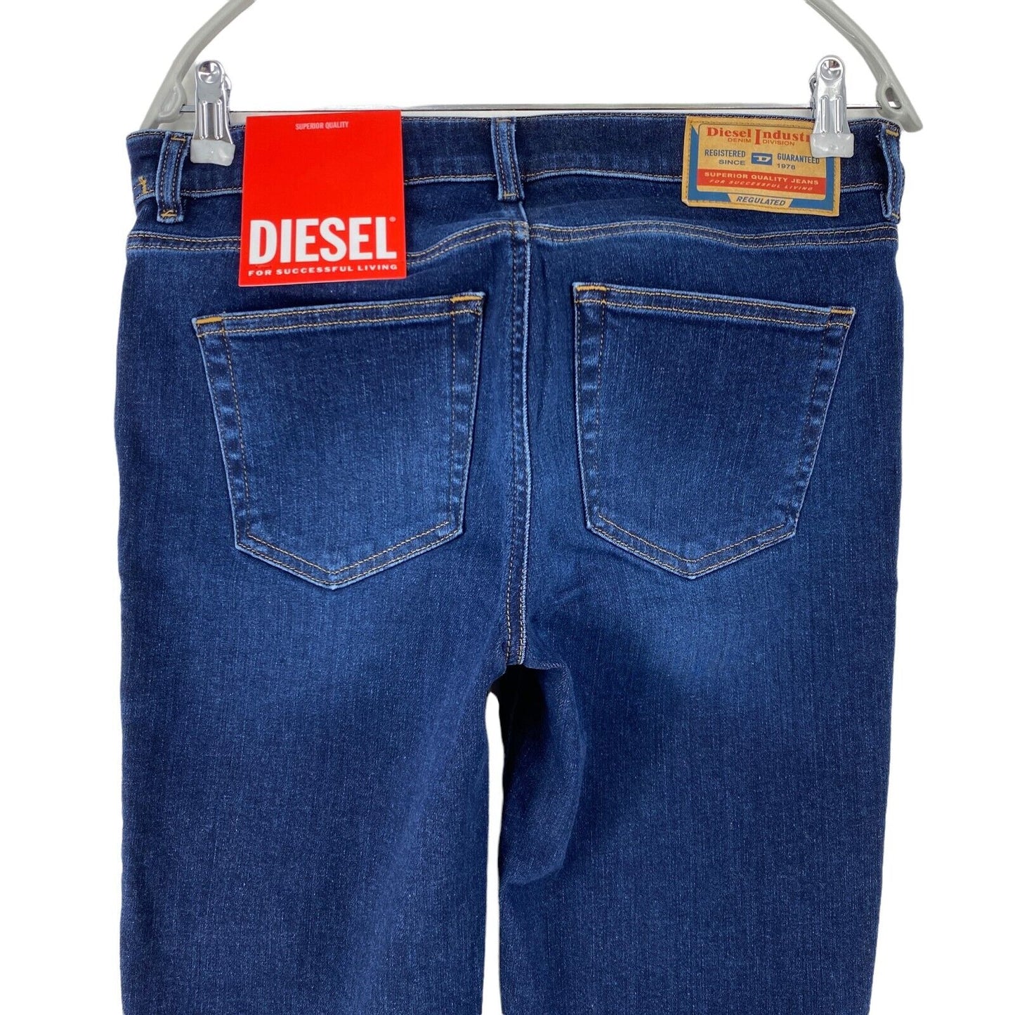 Diesel SLANDY Women Blue Mid Waist Super Skinny Fit Jeans Size W31 L34