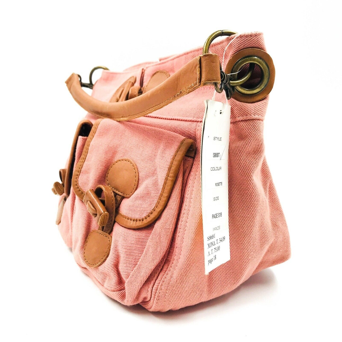 French Connection Pink Canvas Handbag Shoulder bag