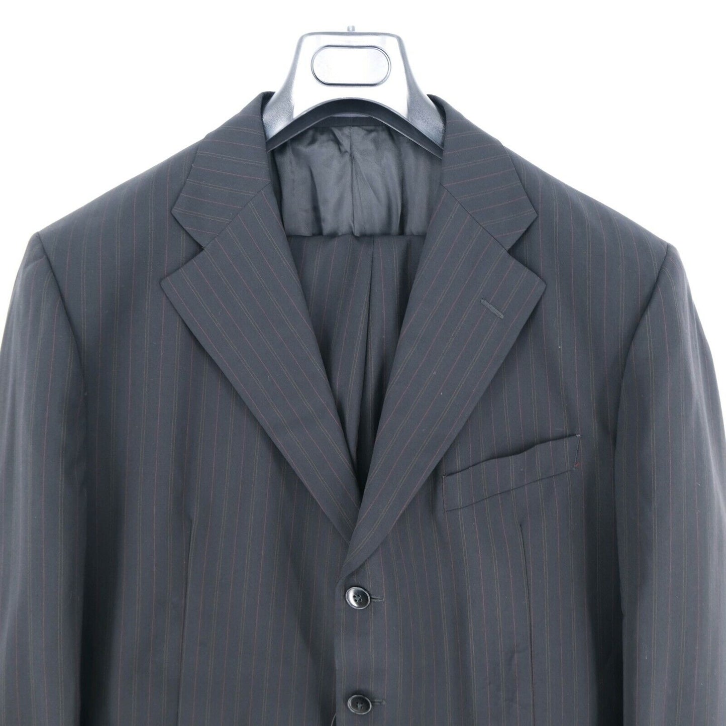 RRP €249 MONTE CRISTO By Lubiam Black Suit Jacket & Pants Size EU 58 UK/US 48