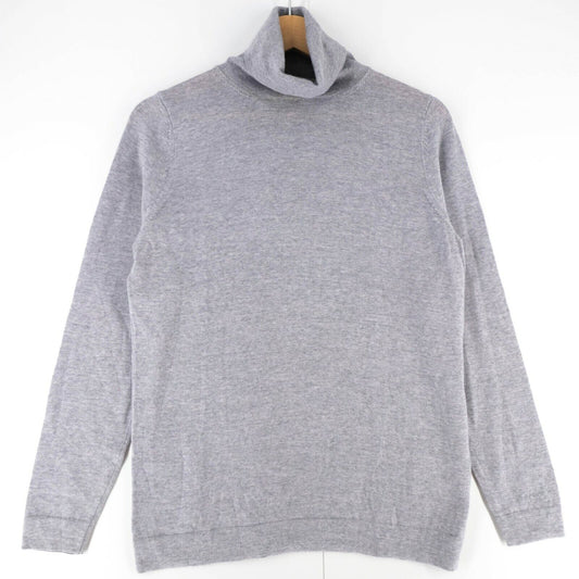 GANT Grey Funnel Neck 100% Wool Sweater Jumper Size S