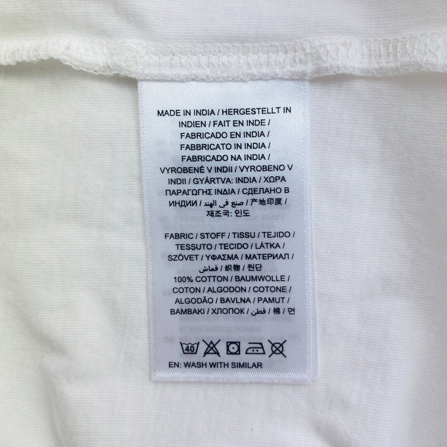 GANT White Logo Crew Neck T-Shirt Size L