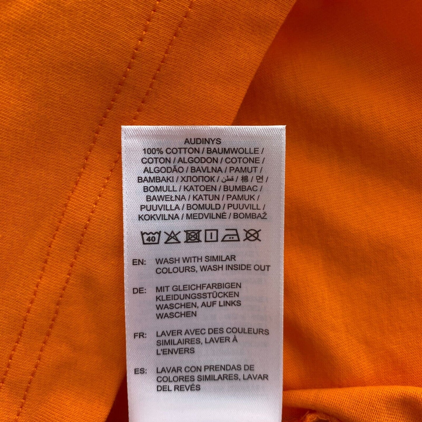 GANT T-Shirt mit Rundhalsausschnitt und kontrastierendem Logo, Orange, Größe XL