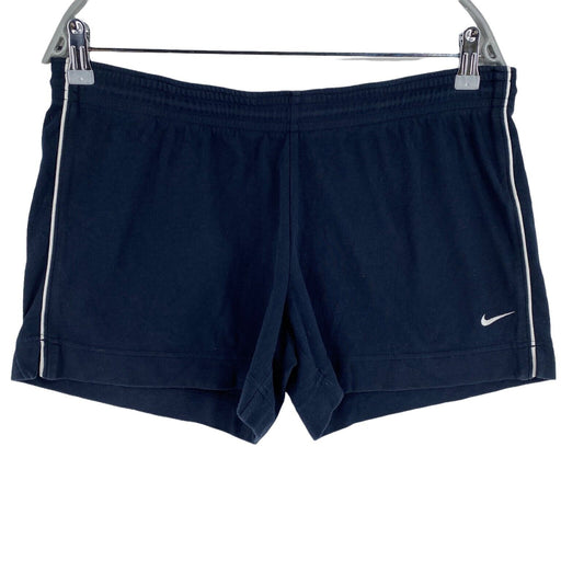 NIKE Navy Blue Cotton Blend Activewear Shorts Size L