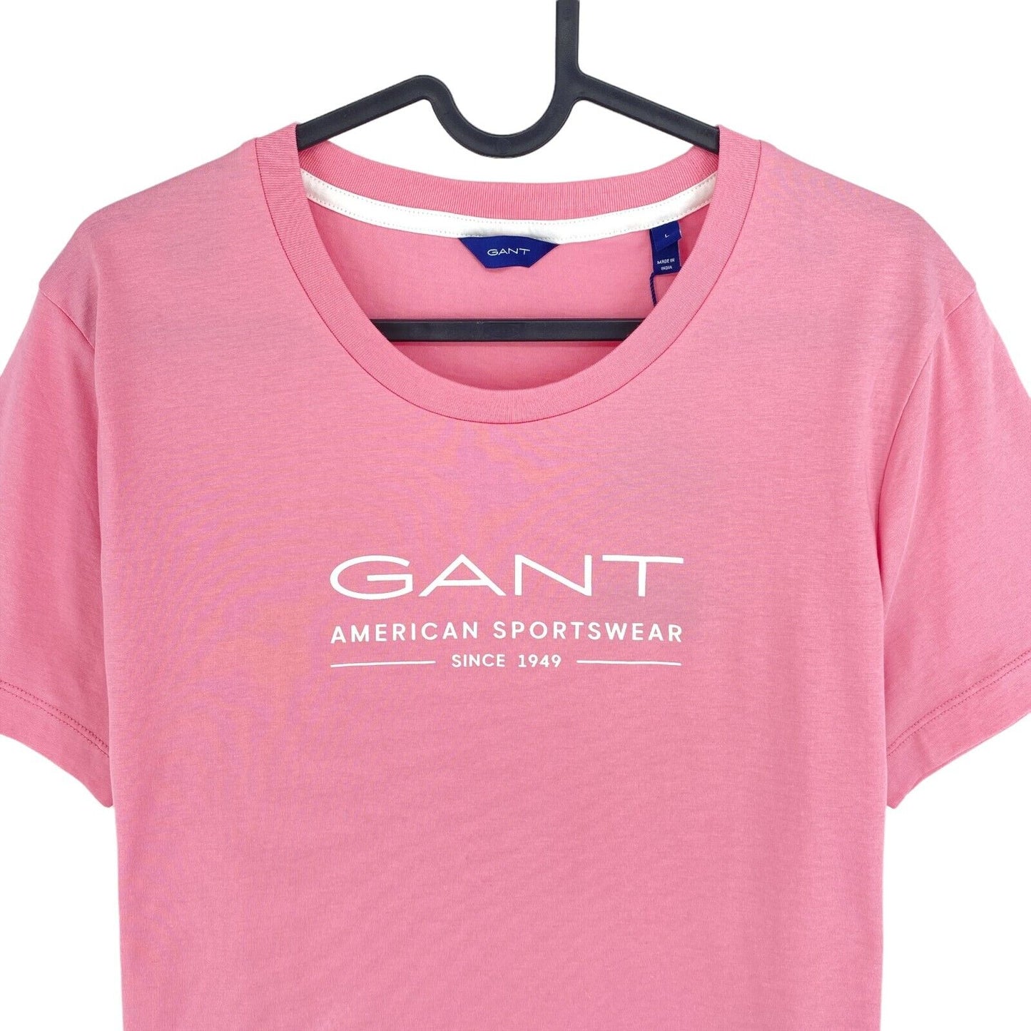 GANT Pink Summer Graphic Crew Neck T Shirt Size L