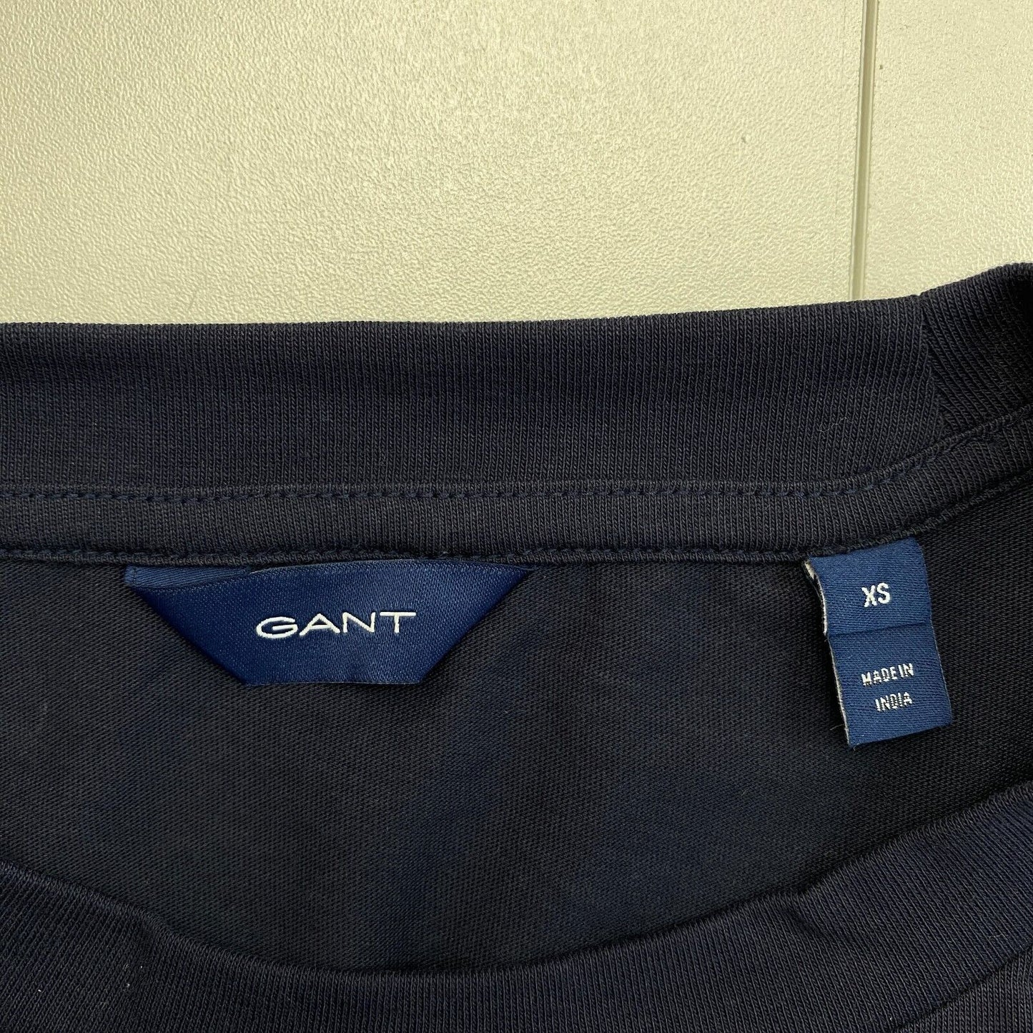 GANT Women Navy Blue Archive Shield EMB Crew Neck Short Sleeves T Shirt Size XS