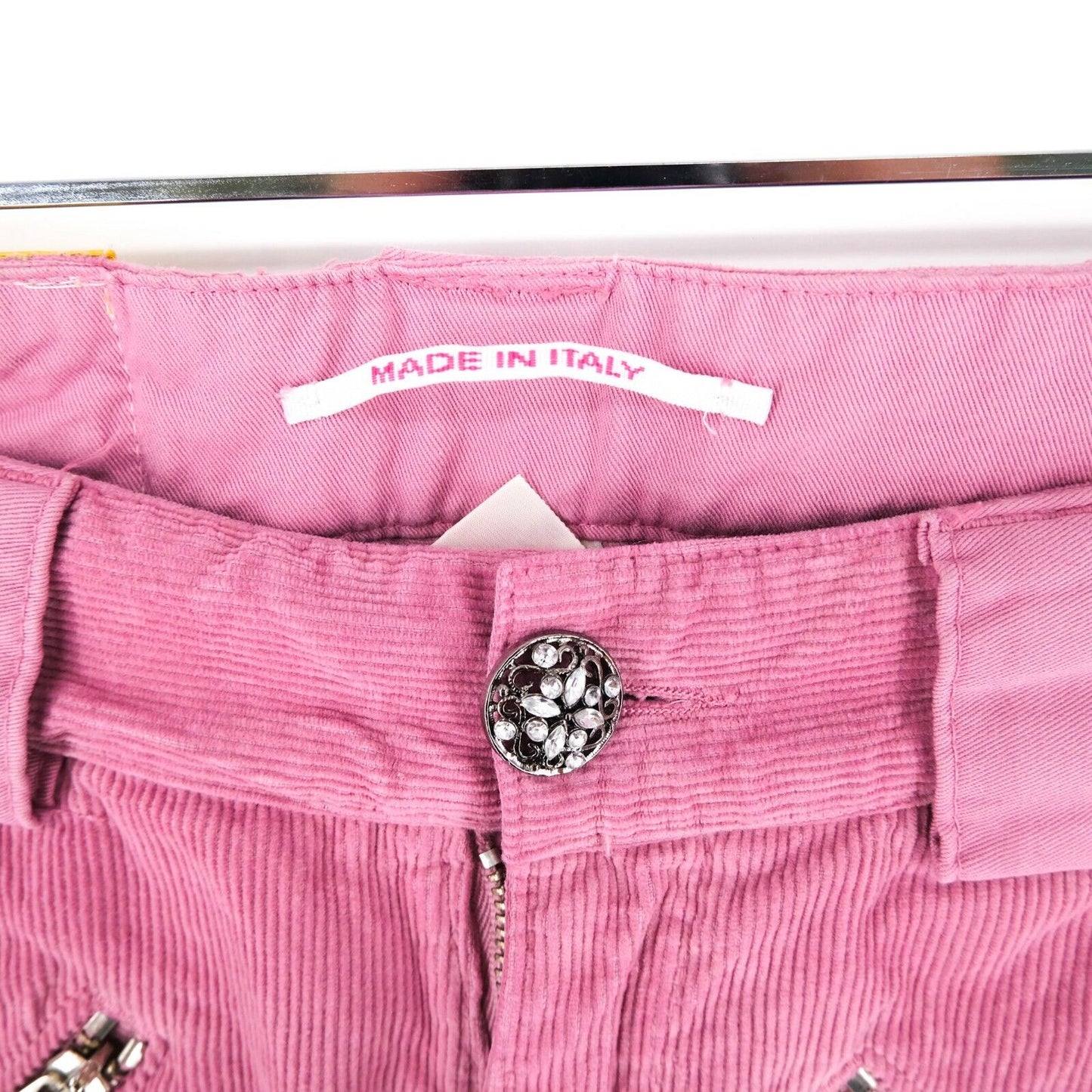 PVC €156 Jean NOLITA De Nimes Velours Rose Taille 25 26 27 28