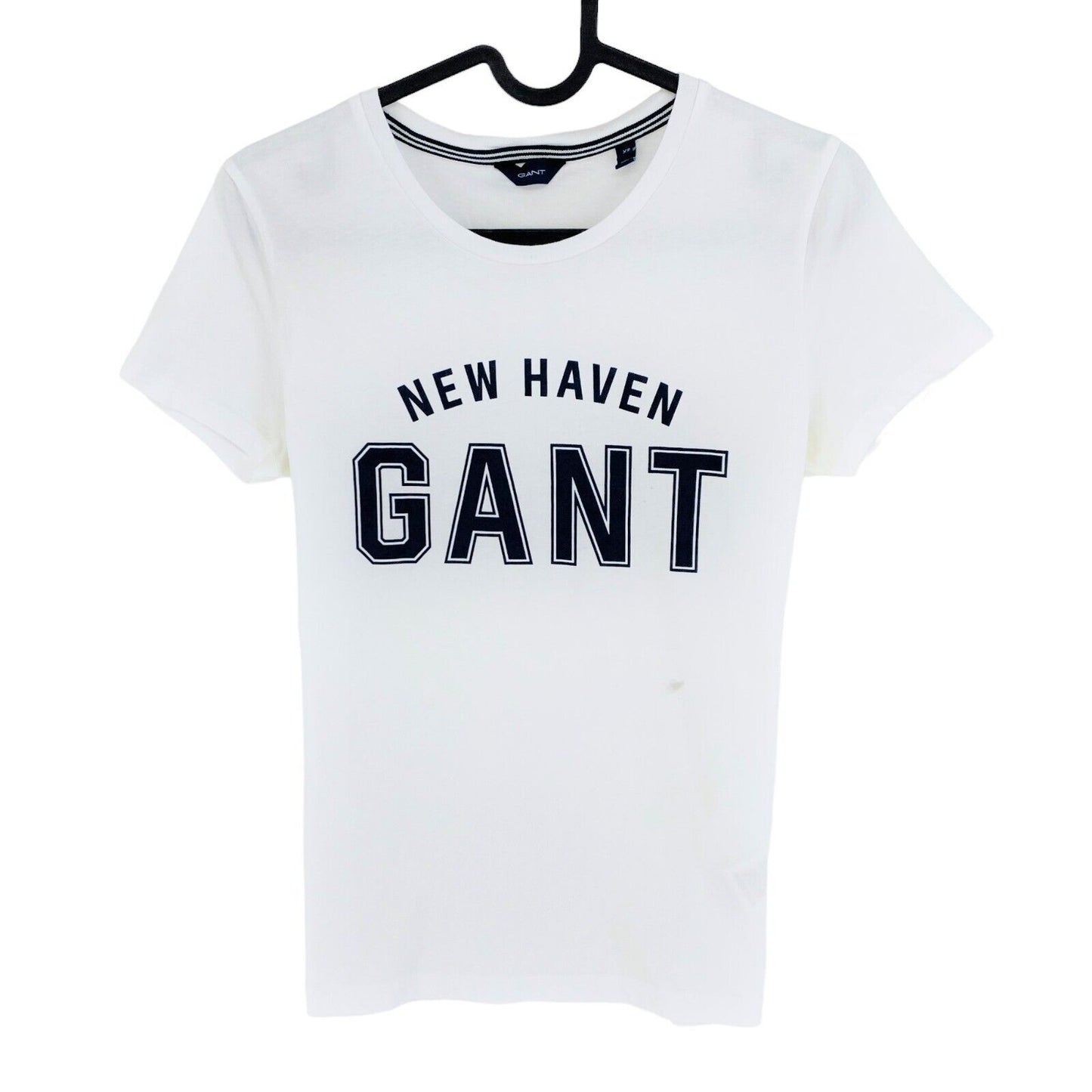 GANT T-shirt à col rond avec logo blanc Taille XS