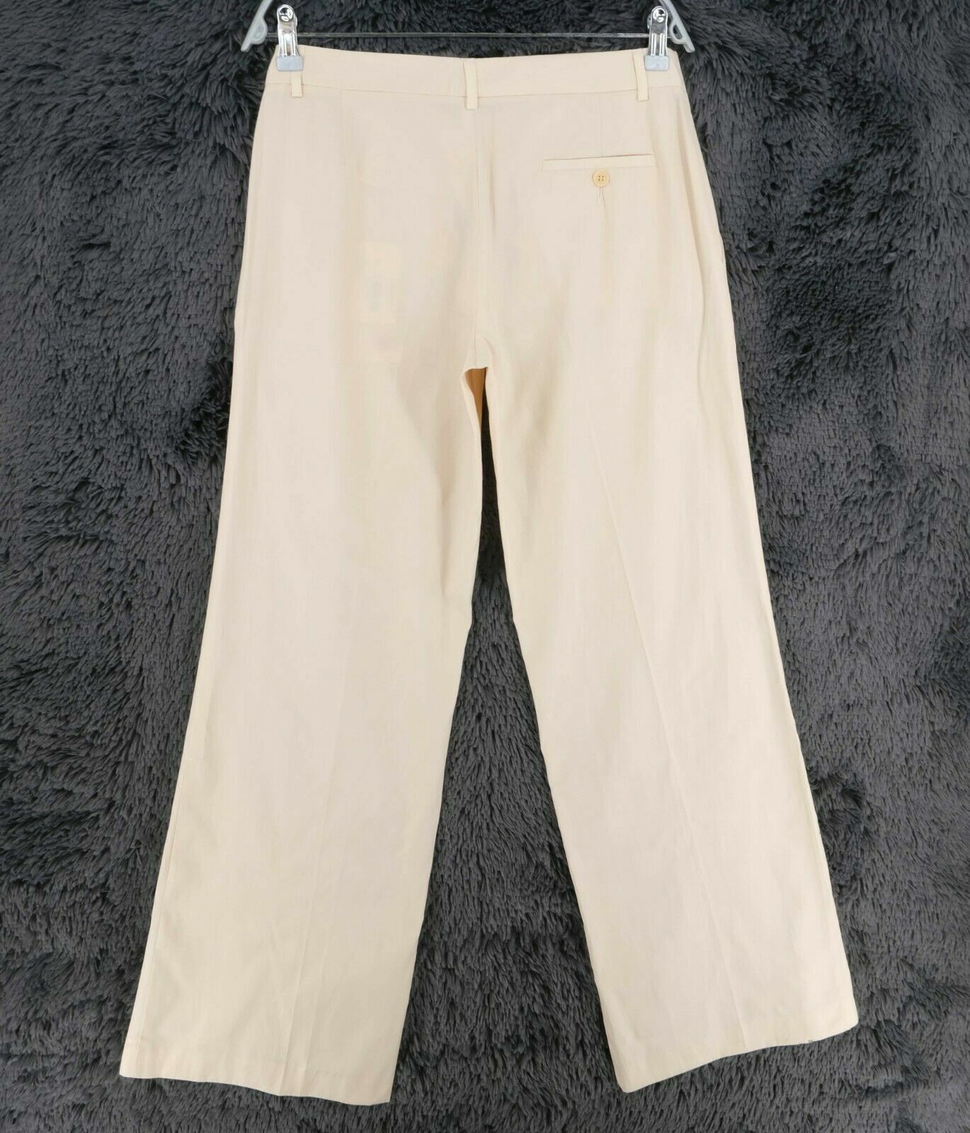 STEFANEL Beige Silk Cotton Blend Pants Trousers Size EU 34 40 UK 4 10 US 2 8