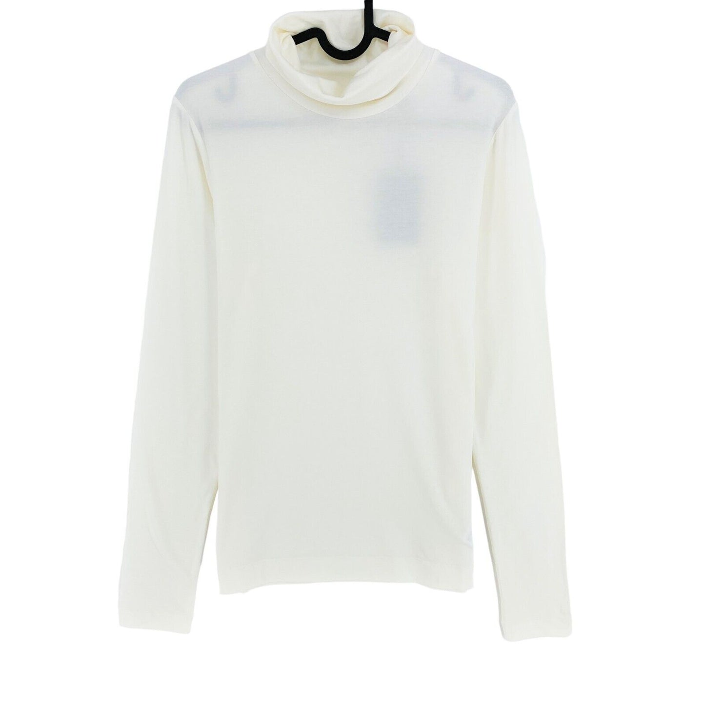 GANT White Jersey Turtle Neck Long Sleeves T Shirt Size M