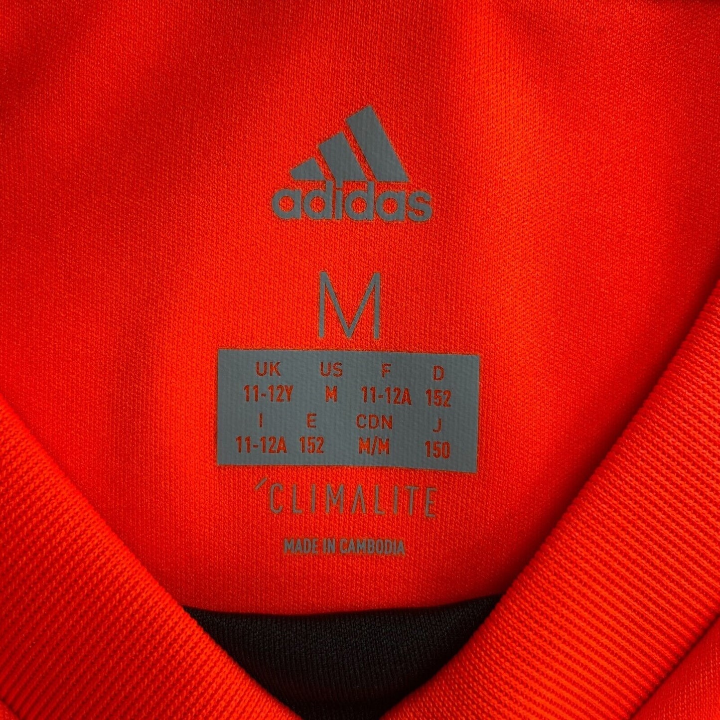 Adidas Climalite Youth Boys Maillot Rouge Col en V T-shirt Taille 11-12 ans