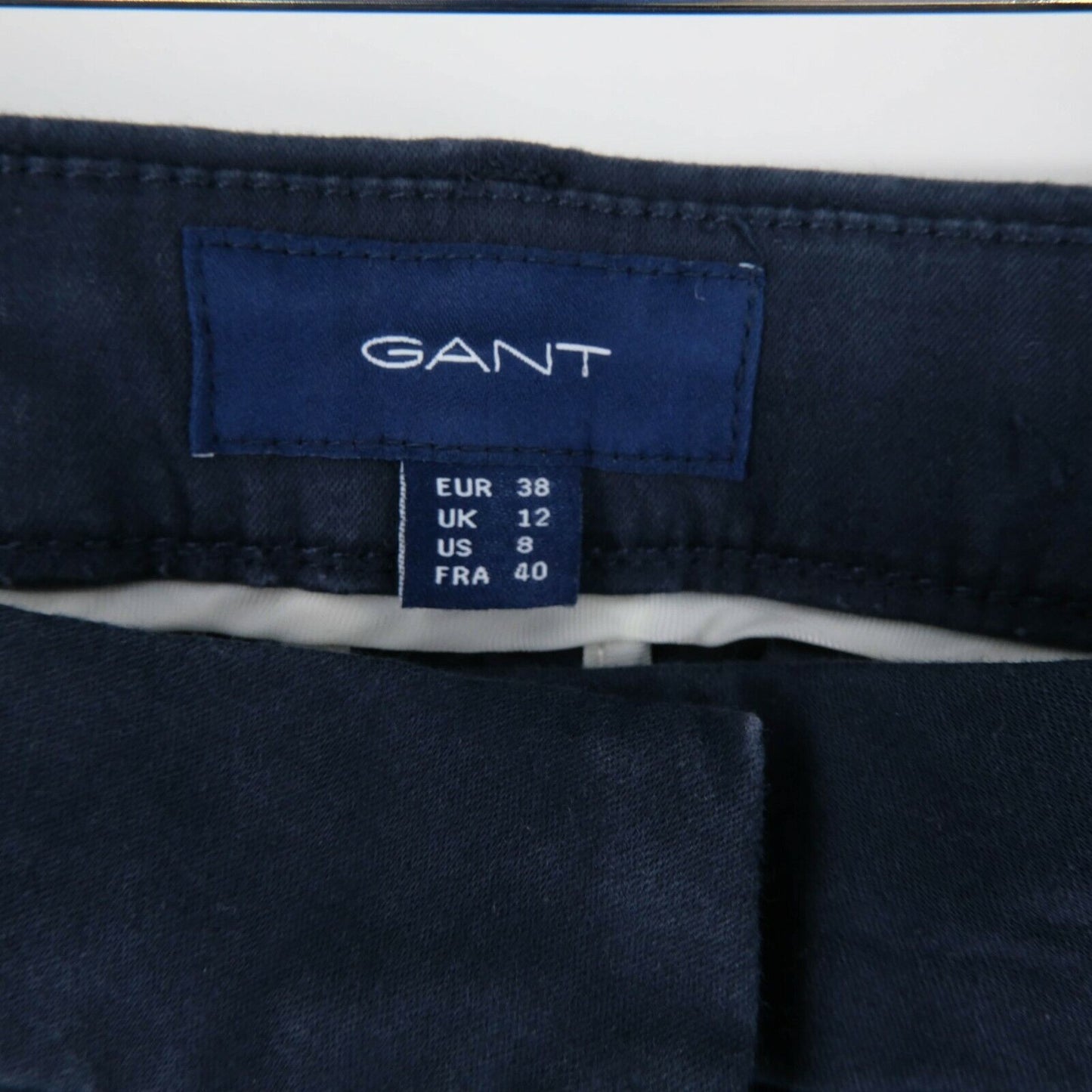 GANT Blue Tech Prep Chino Pants Trousers Size EUR 38 UK 12 US 8