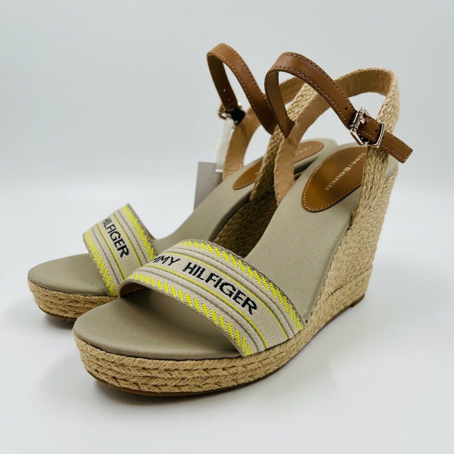 Tommy Hilfiger High Wedge Espadrille Sandal Heels Size EUR 42 UK 7.5 US 10