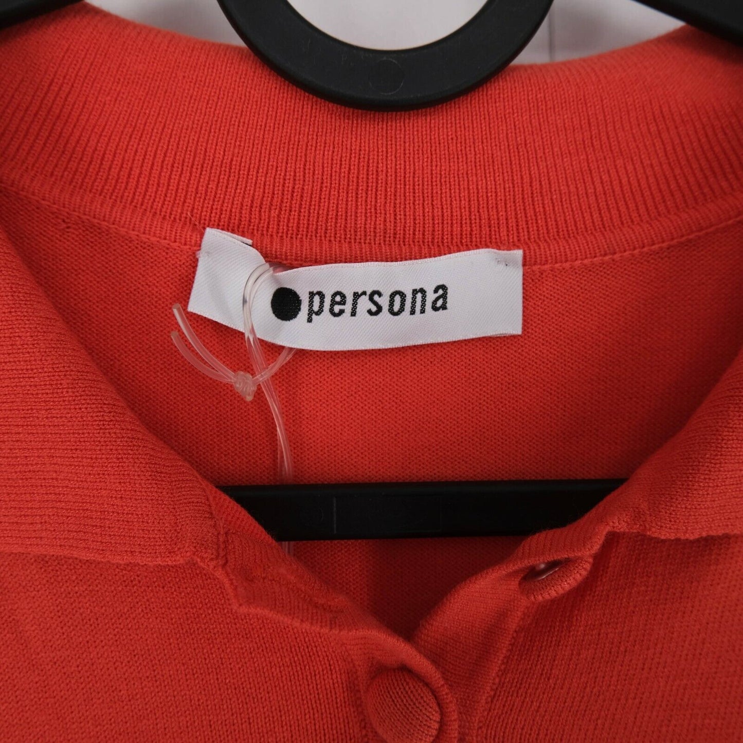 Persona Rouge Polo Neck Top T Shirt Blouse Taille S