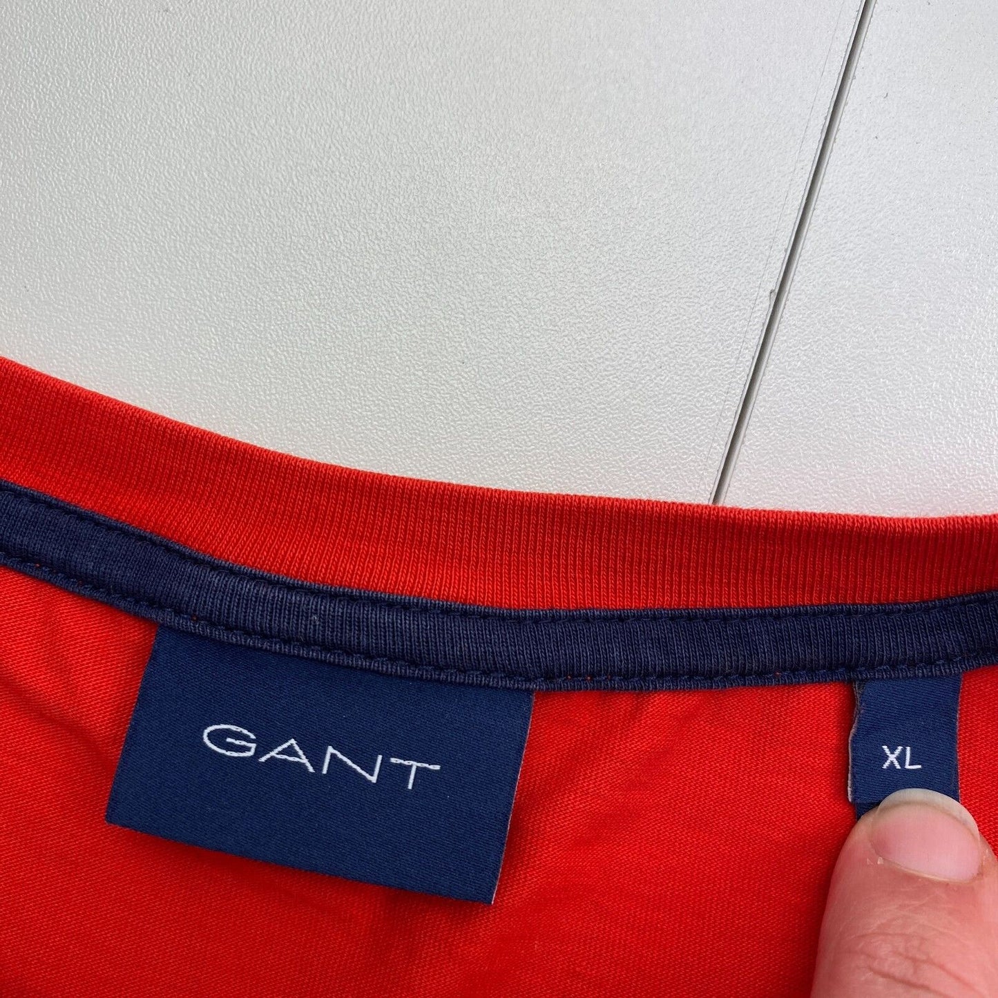 GANT Men Red Archive Shield Crew Neck Short Sleeve T Shirt Size XL