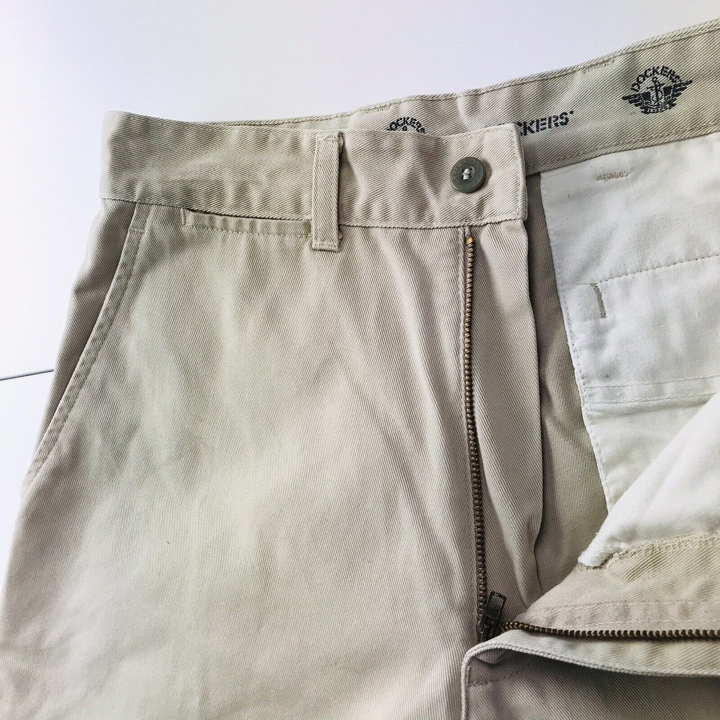 DOCKERS Beige Regular Straight Fit Pantalon Chino Pantalon Taille W30 L30