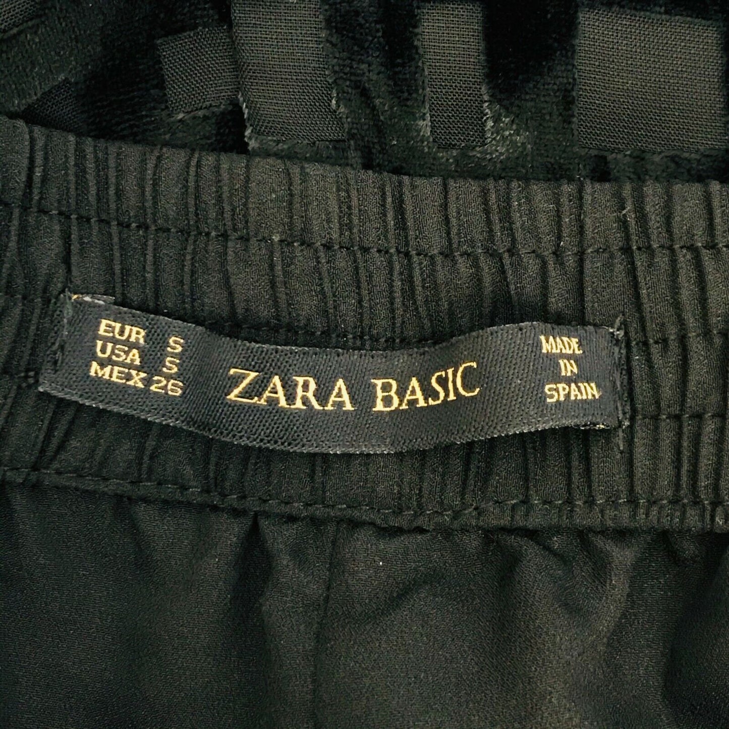 ZARA Women's Black Stretchy Pants Trousers Size S W26