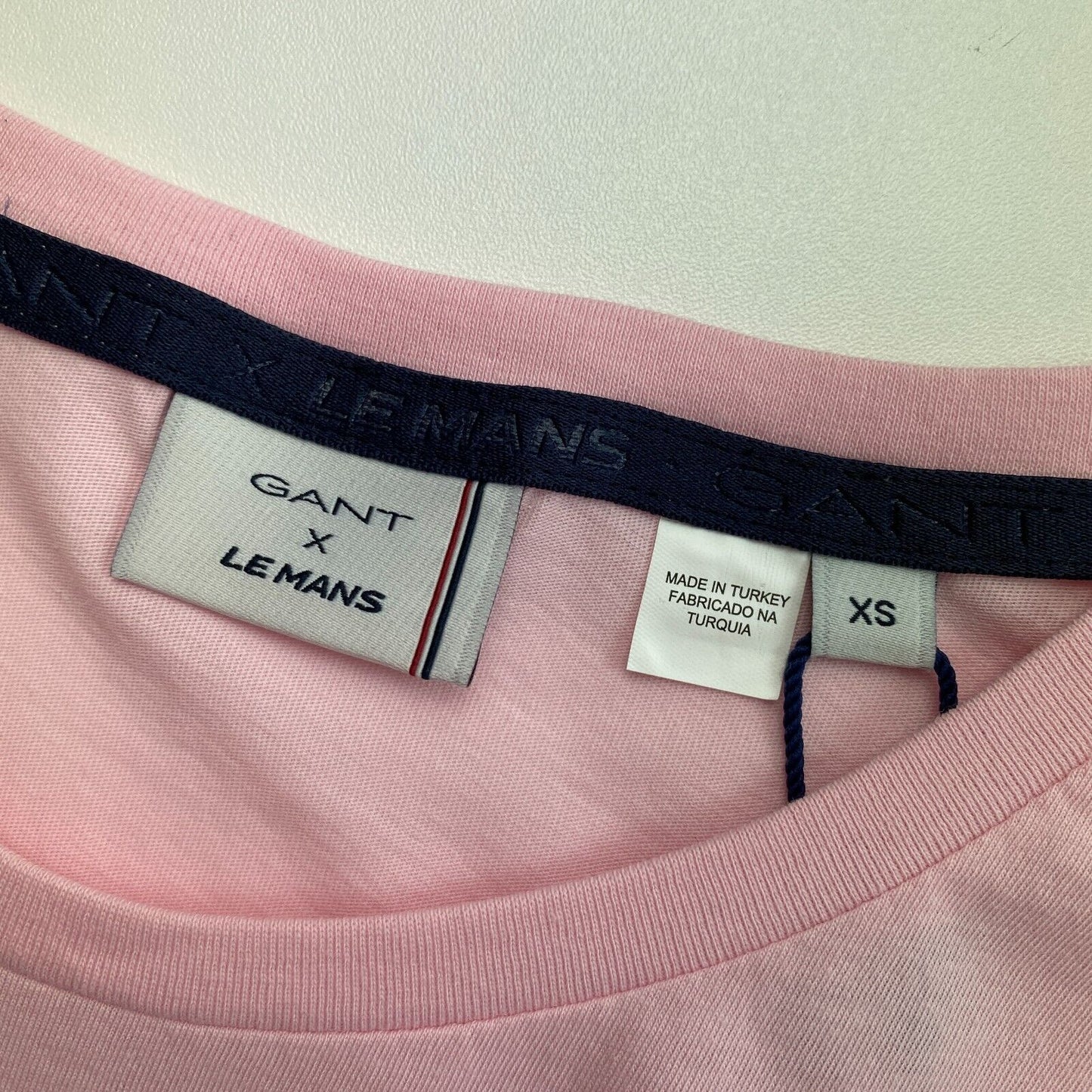 GANT x LE MANS Pink Crew Neck T Shirt Size XS