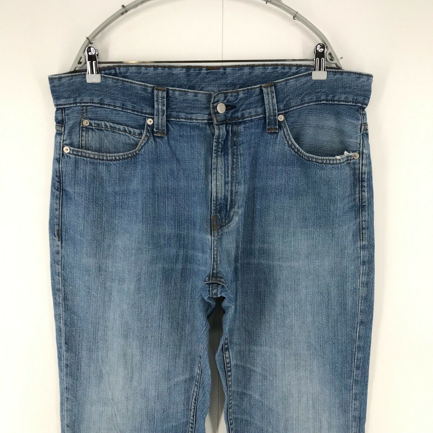 Vintage Levi's 506 Blue Regular Straight Fit Distressed Jeans W38 L34