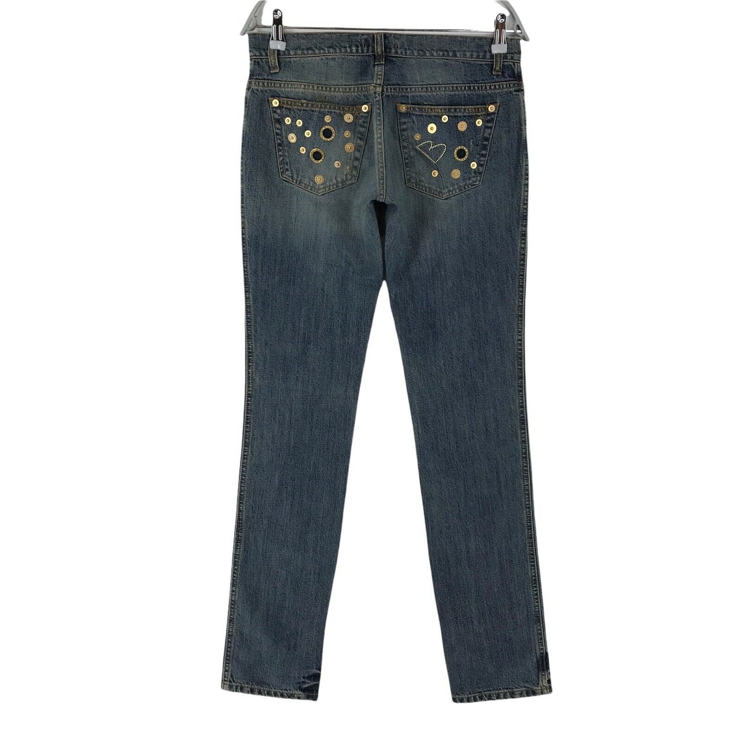 RRP € 299 Blugirl Folies Femme Bleu Skinny Fit Jeans W28 Fabriqué En Italie