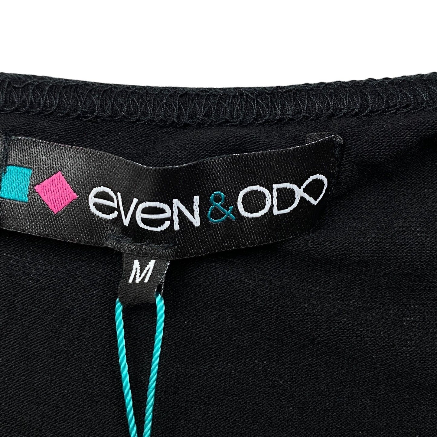 EVEN &amp; ODD Robe débardeur en jersey noir sans manches à col rond Taille M