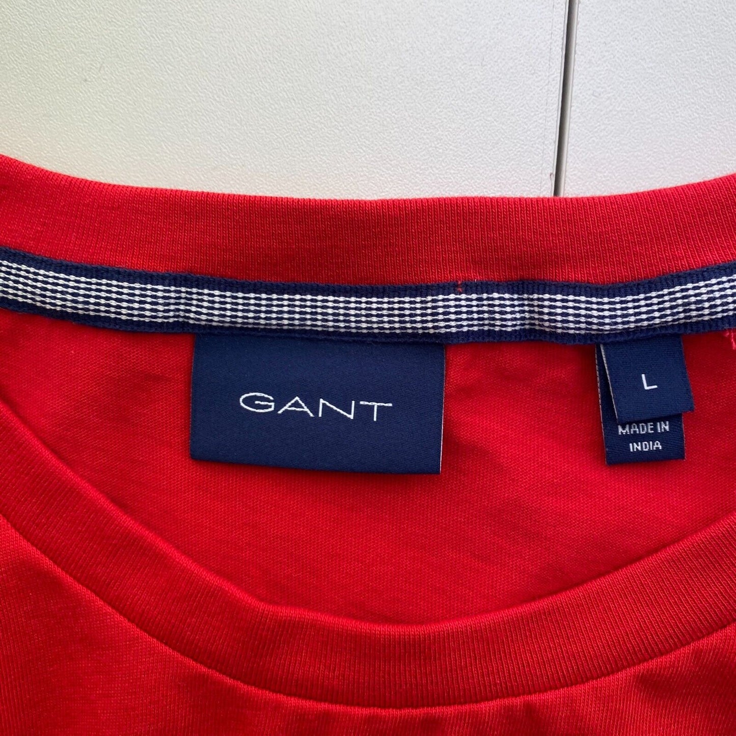 GANT Men Red Lock Up Crew Neck Short Sleeves T Shirt Size L