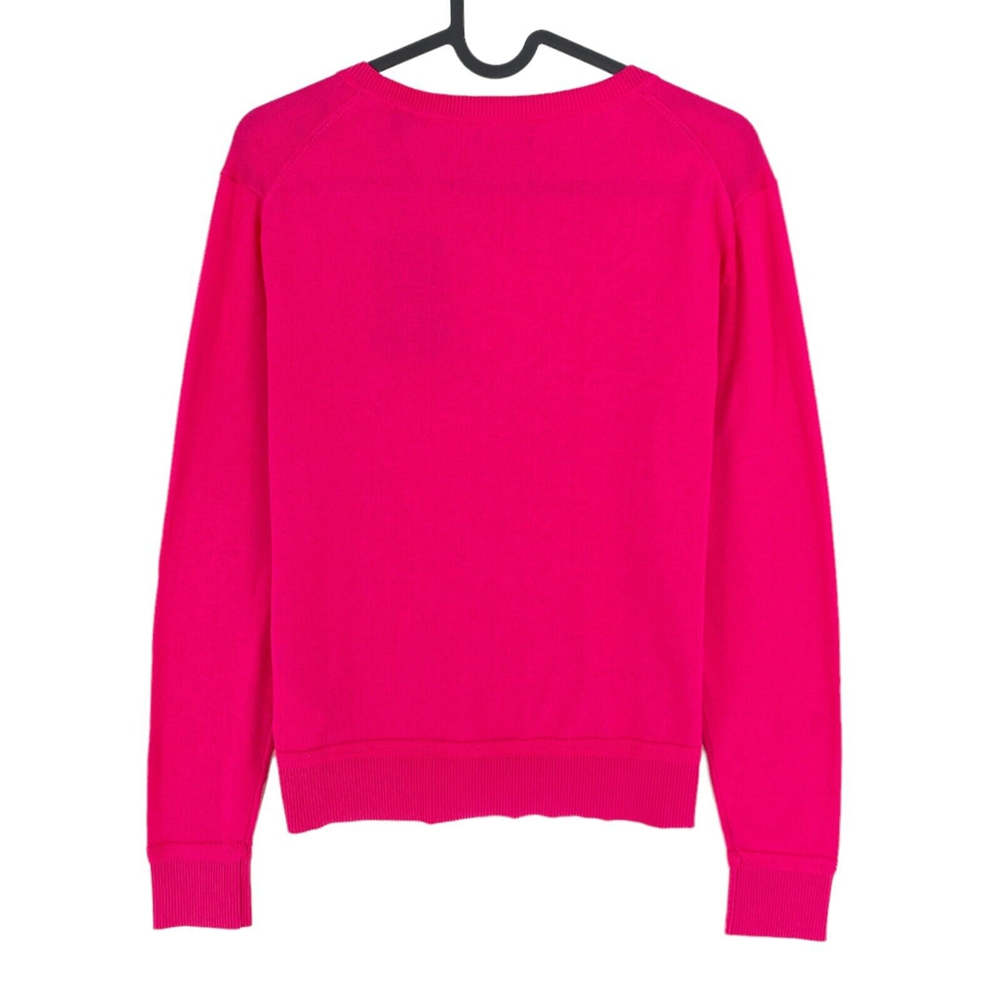 GANT Pull à col en V en coton clair rose Taille XS