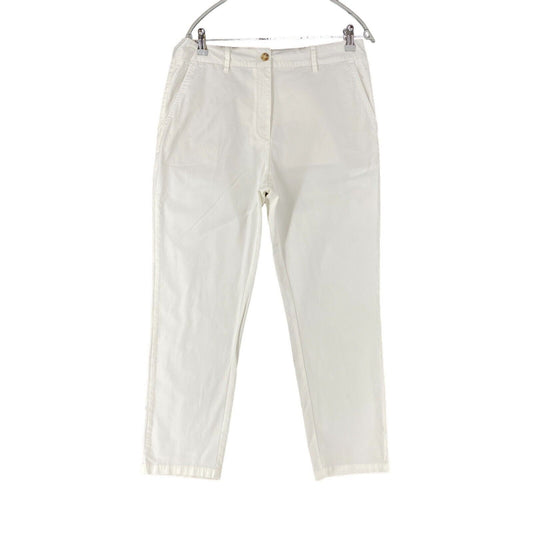 GANT Women White Slim Straight Fit Chino Trousers Size EUR 42 UK 14 US 12 W32