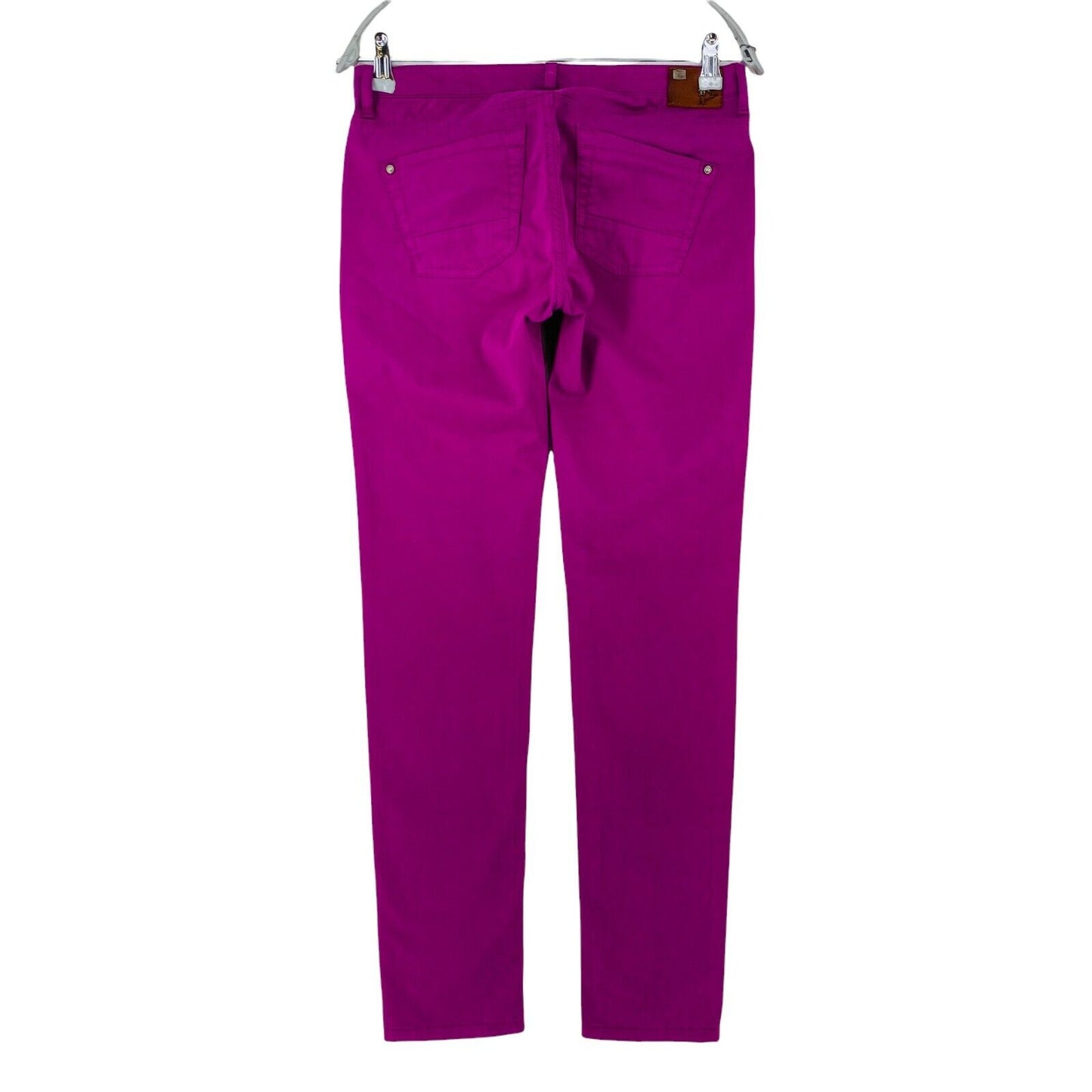 LA MARTINA Women Purple Stretch Slim Fit Satin Trousers W28