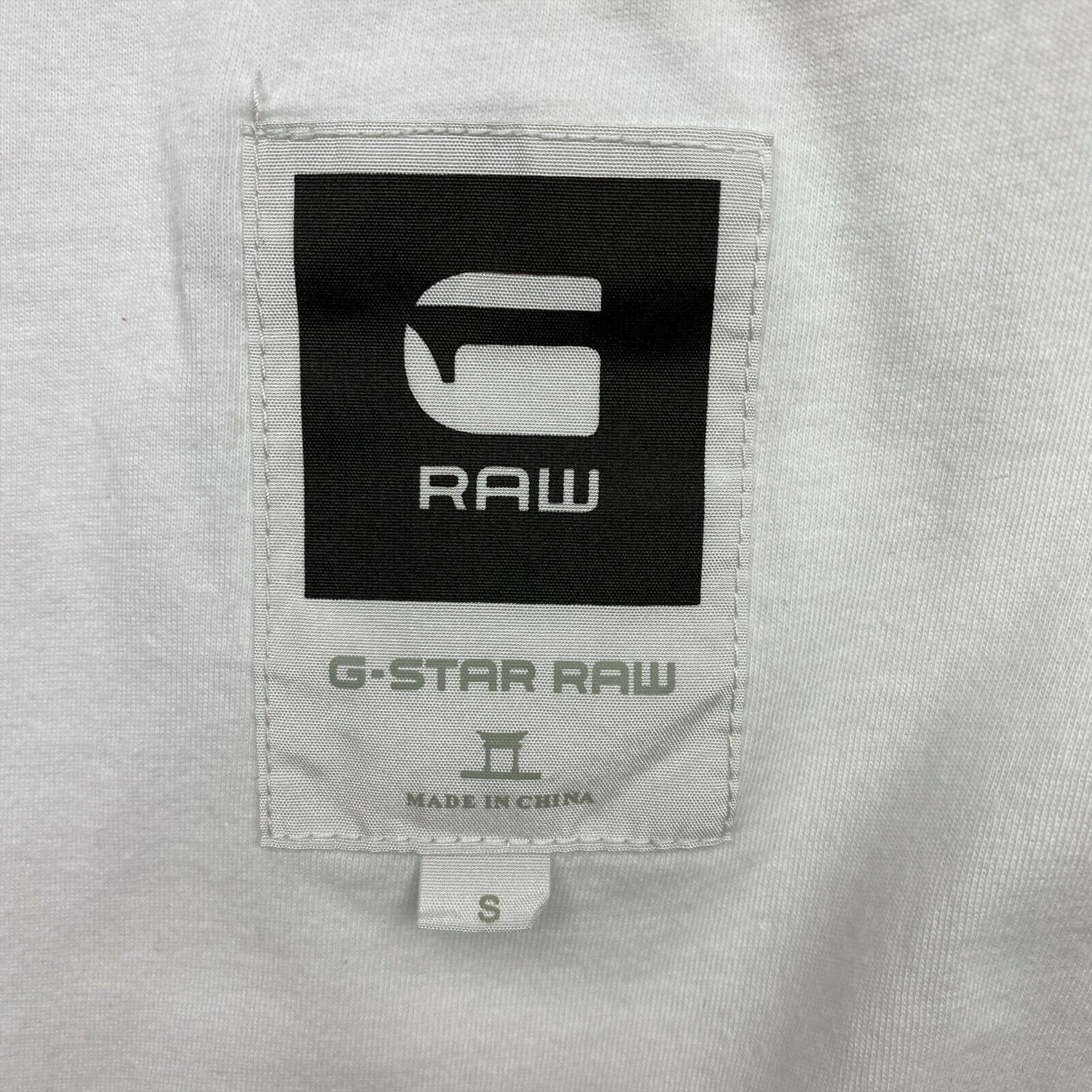 G-STAR RAW KEVIN Weiße Kapuzenweste Sweatshirtjacke Größe S