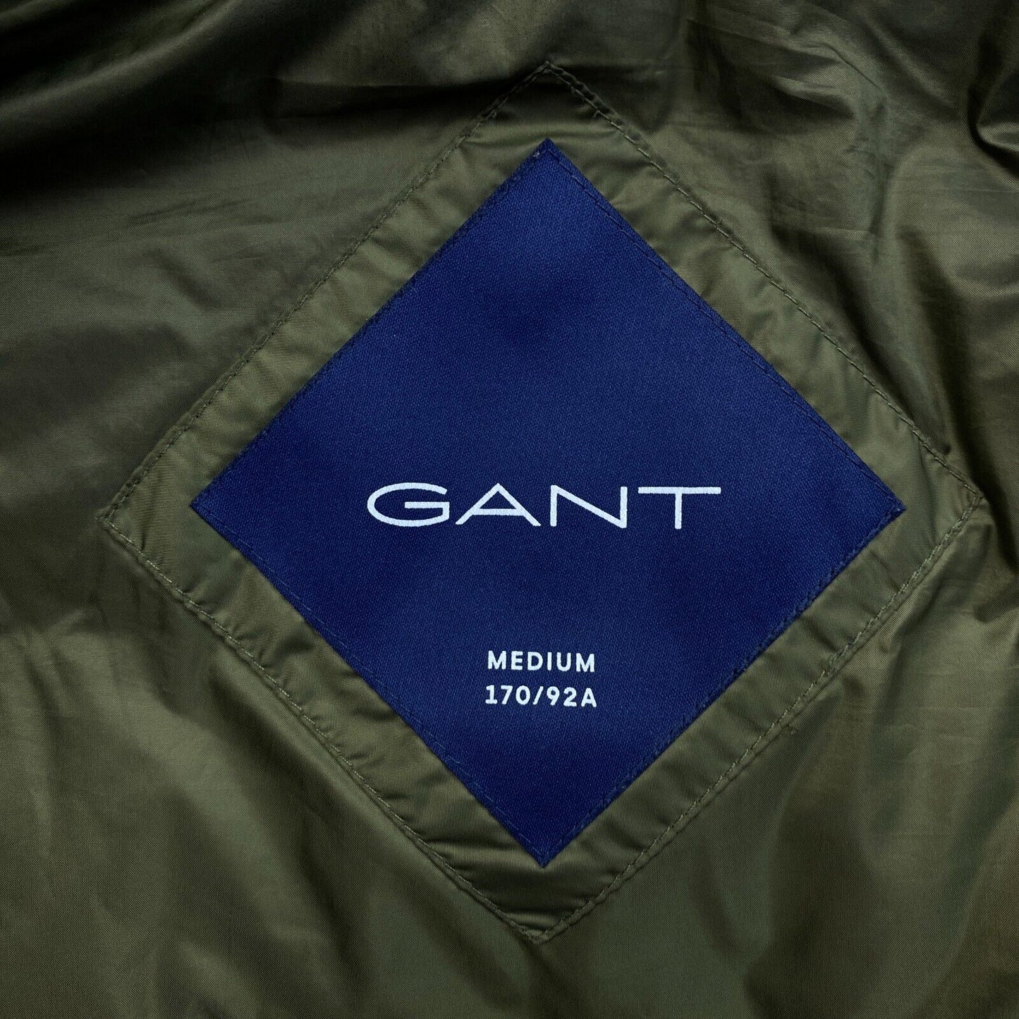 GANT Dunkelgrün Leichte Daunenjacke mit Kapuze Mantel Größe M