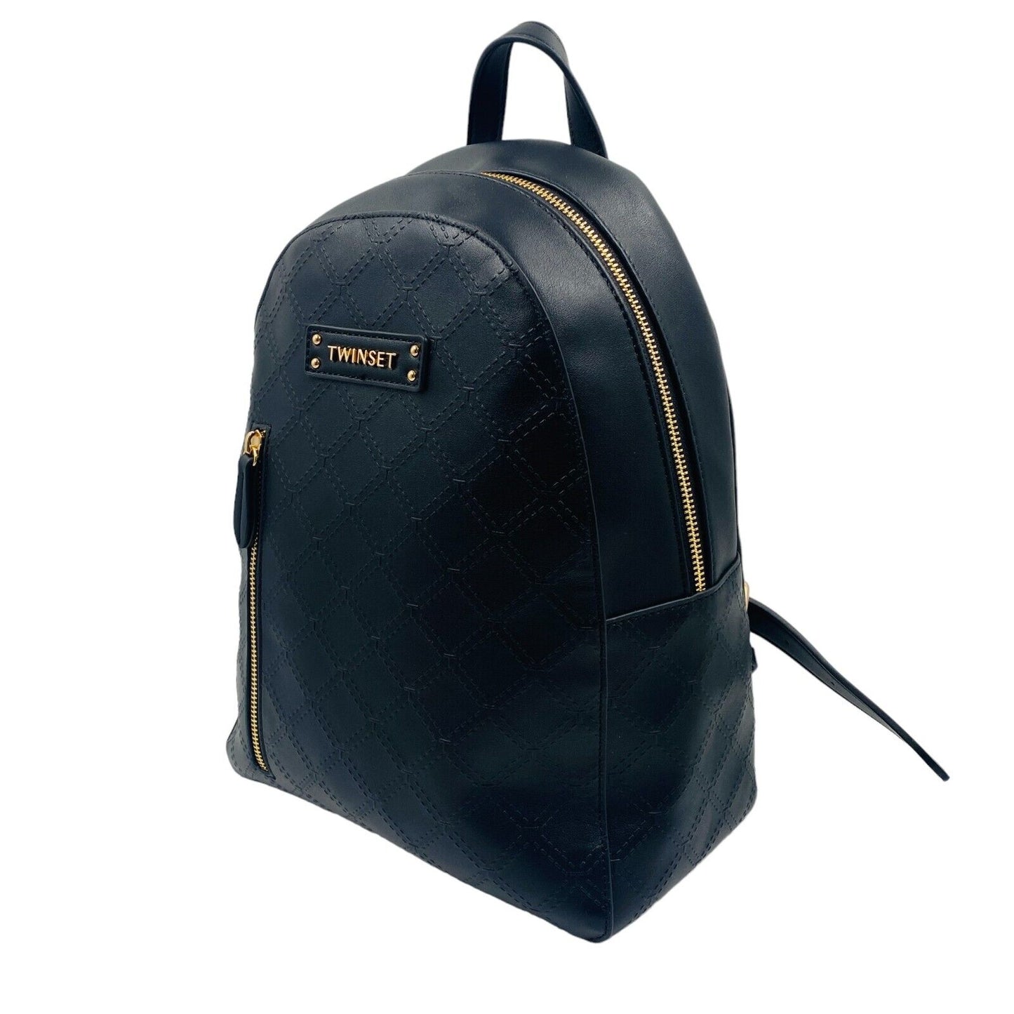 TWINSET Eco Leather Black Ladies Backpack Rucksack Bag