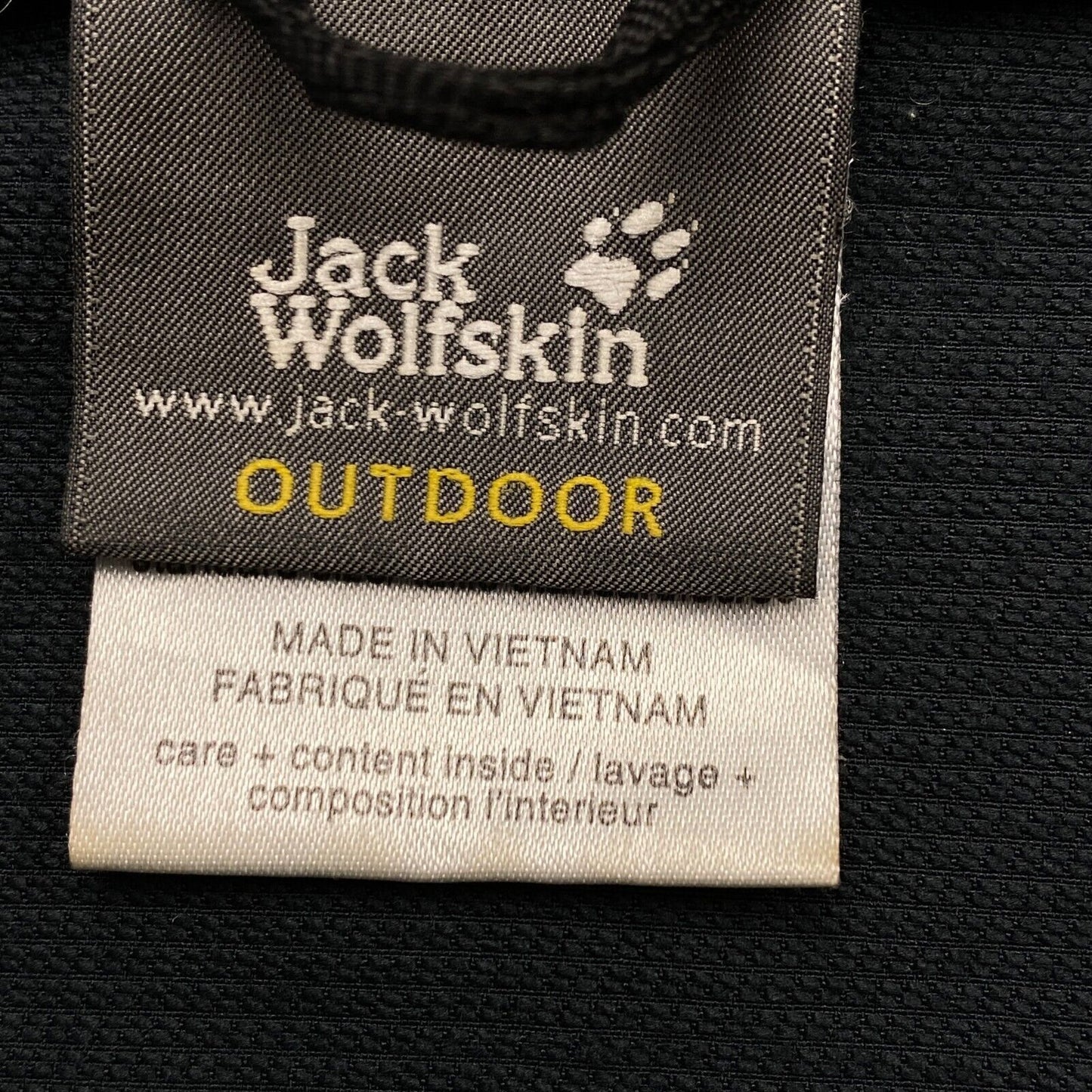 Jack Wolfskin Flexshield Black Hooded Jacket Coat Size S