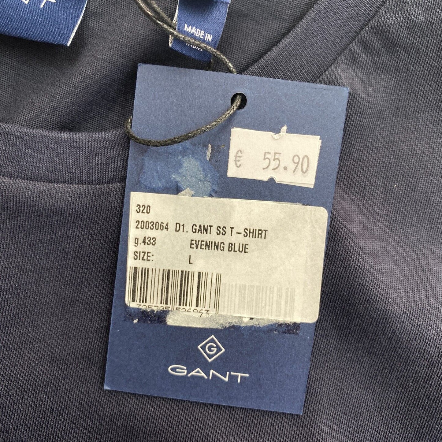 GANT Navy Blue Crew Neck T-Shirt Size L