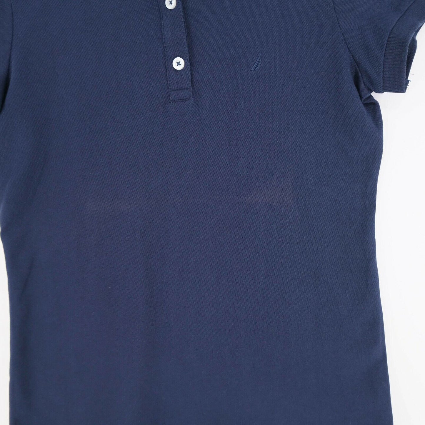 NAUTICA Navy Blue Polo Neck T Shirt Top Size XS