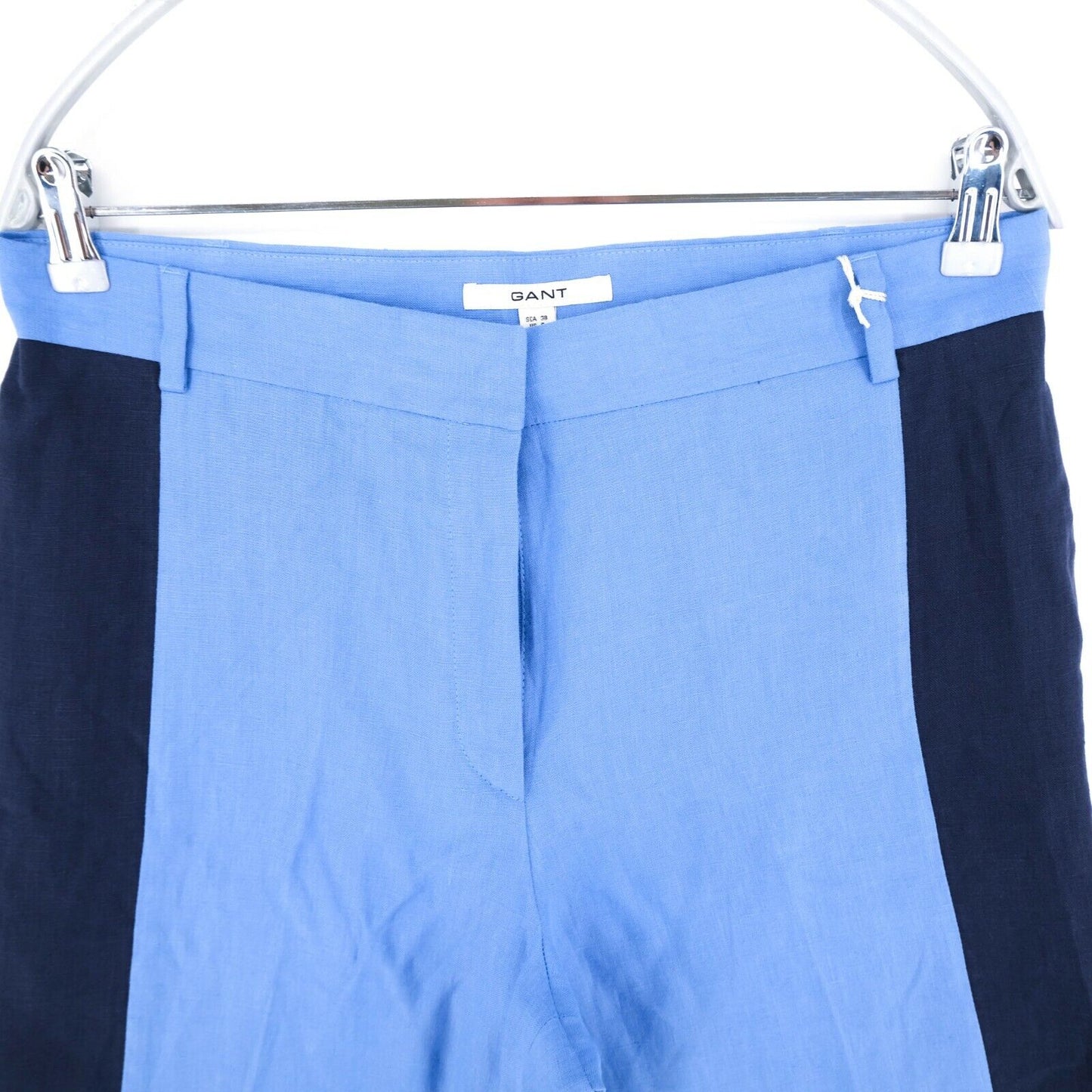 RRP €215 GANT Blue 100% Linen Shorts Size EU 38 UK 12 US 8