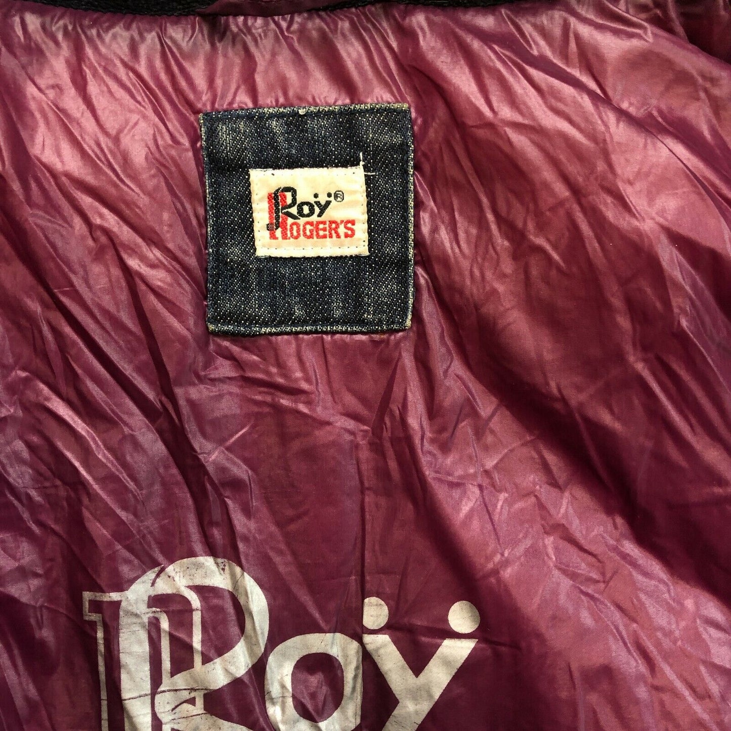 ROY ROGER'S Dark Purple Hooded Padded Down Puffer Coat Jacket Size 44