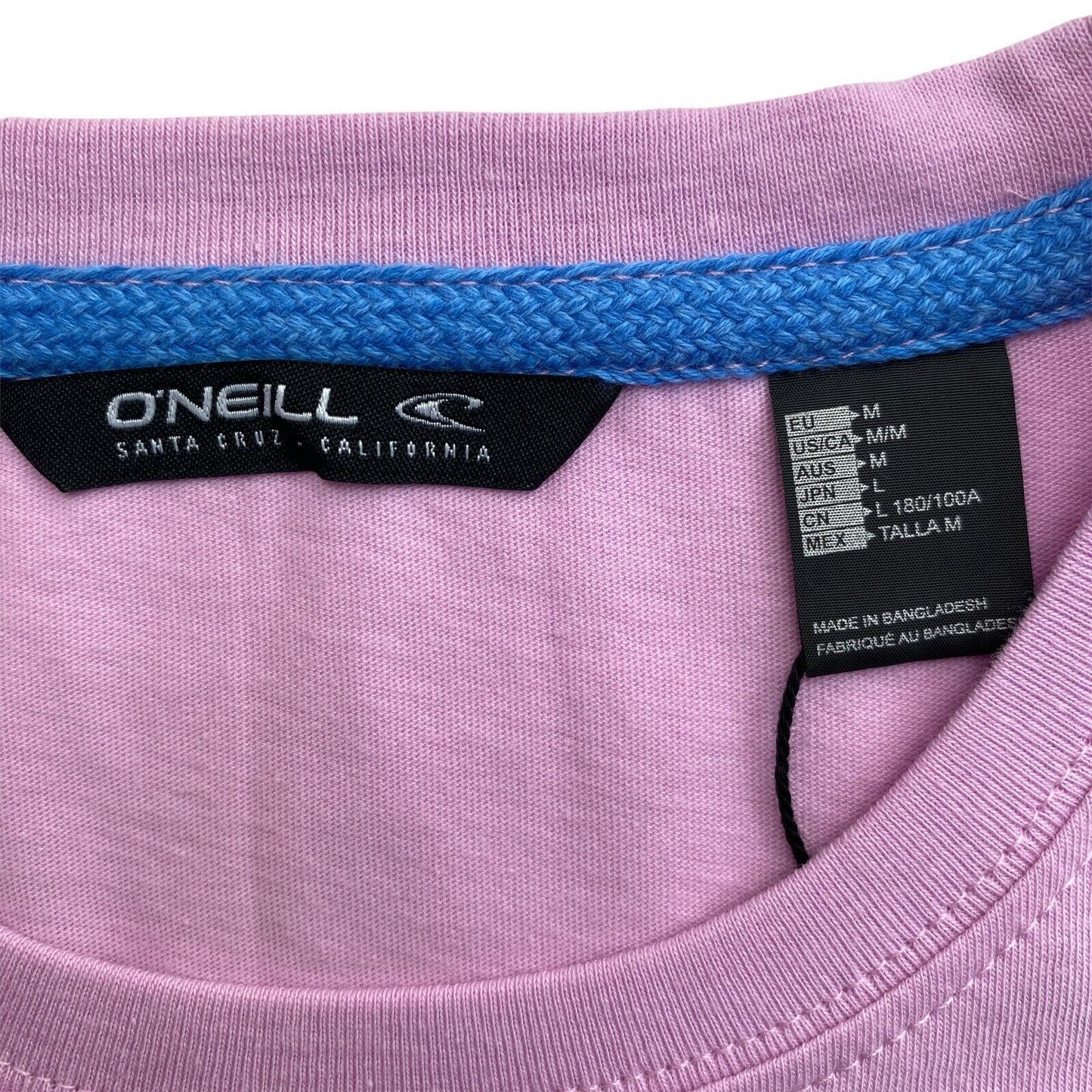 O`NEILL Pink LM High Summer Original Print Crew Neck T Shirt Size M