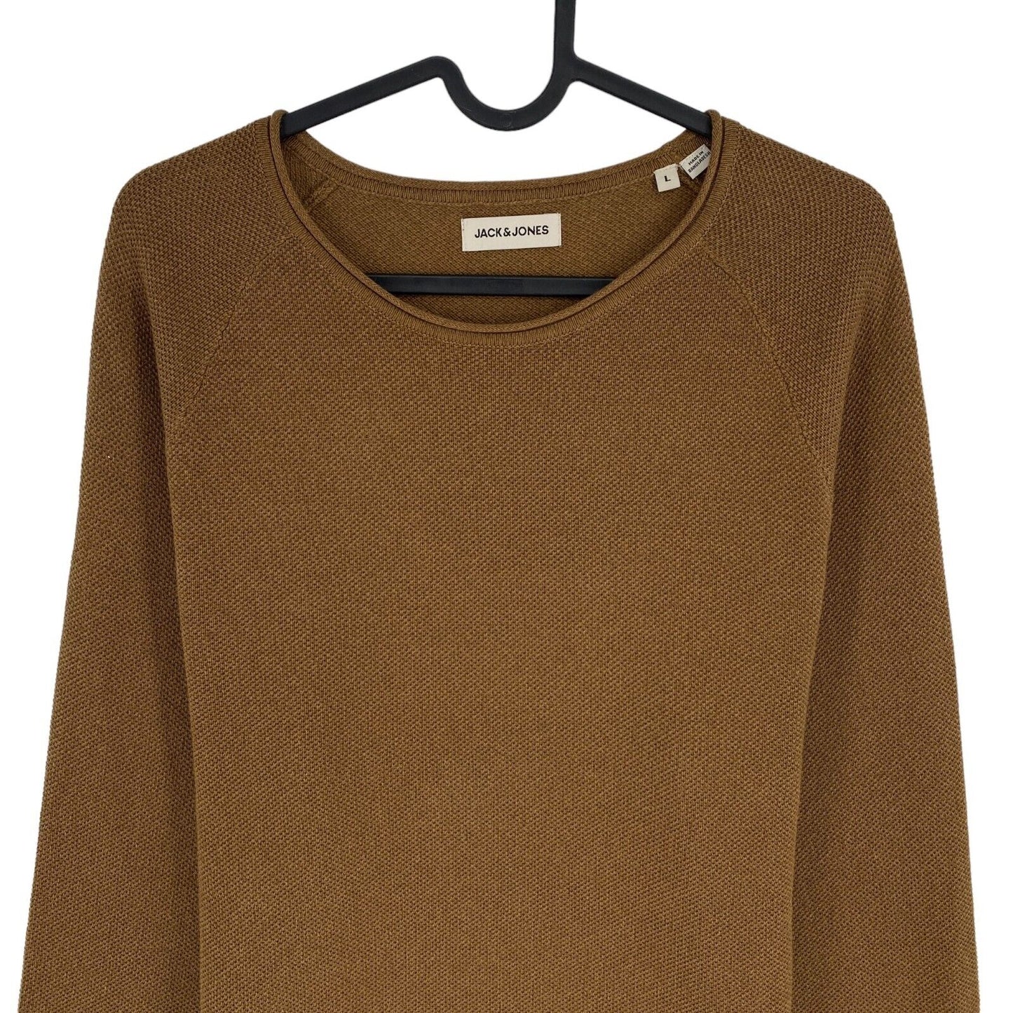 JACK&amp;JONES Pull à col rond en tricot marron pour homme Taille L