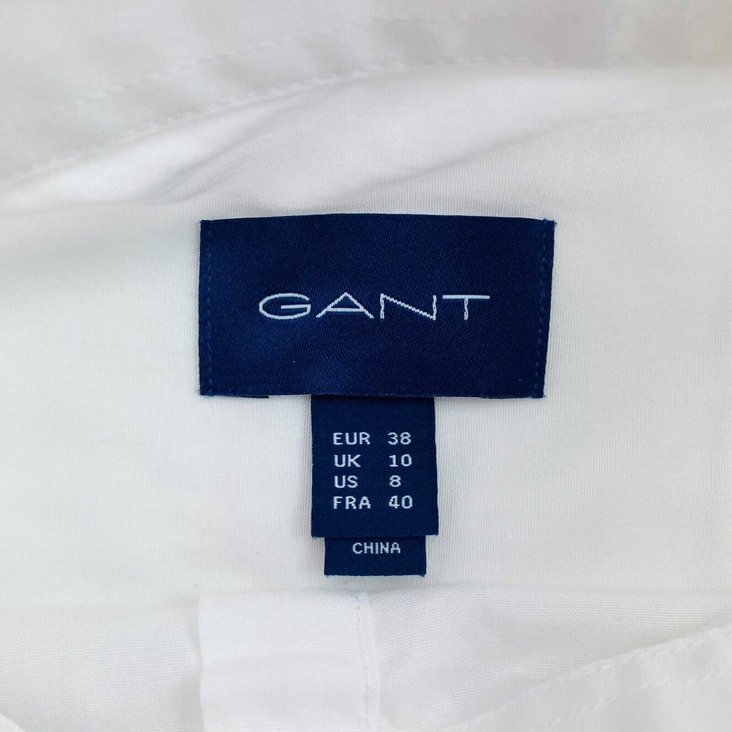 GANT Women White Relaxed Spread Lux Long Sleeve Shirt Size EU 38 UK 10 US 8