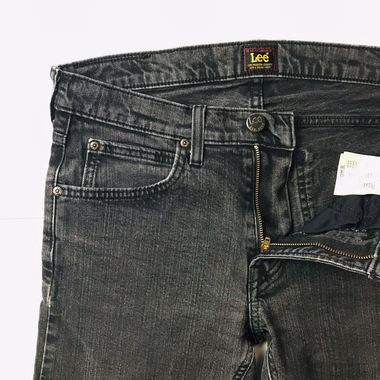 Lee LUKE Dark Grey Stretch Slim Tapered Fit Jeans Size W29 L34