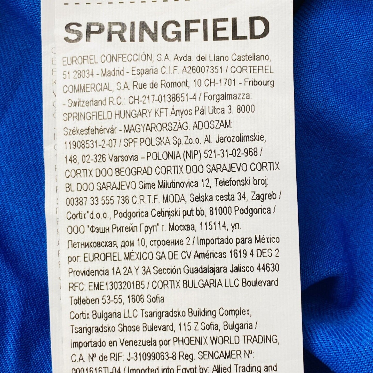 SPRINGFIELD Floral Marineblau Ärmelloses Rundhals Tank Kleid Größe S