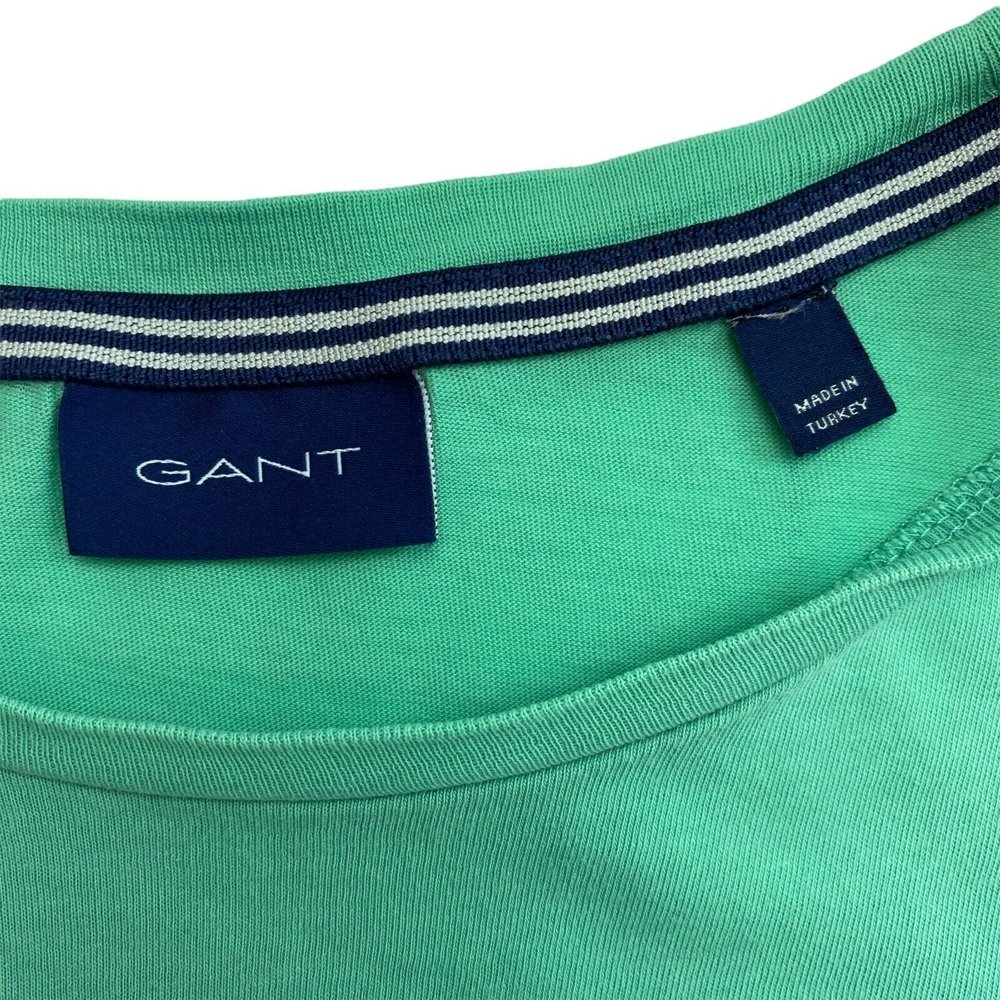 GANT Green Big Logo Crew Neck T Shirt Size S