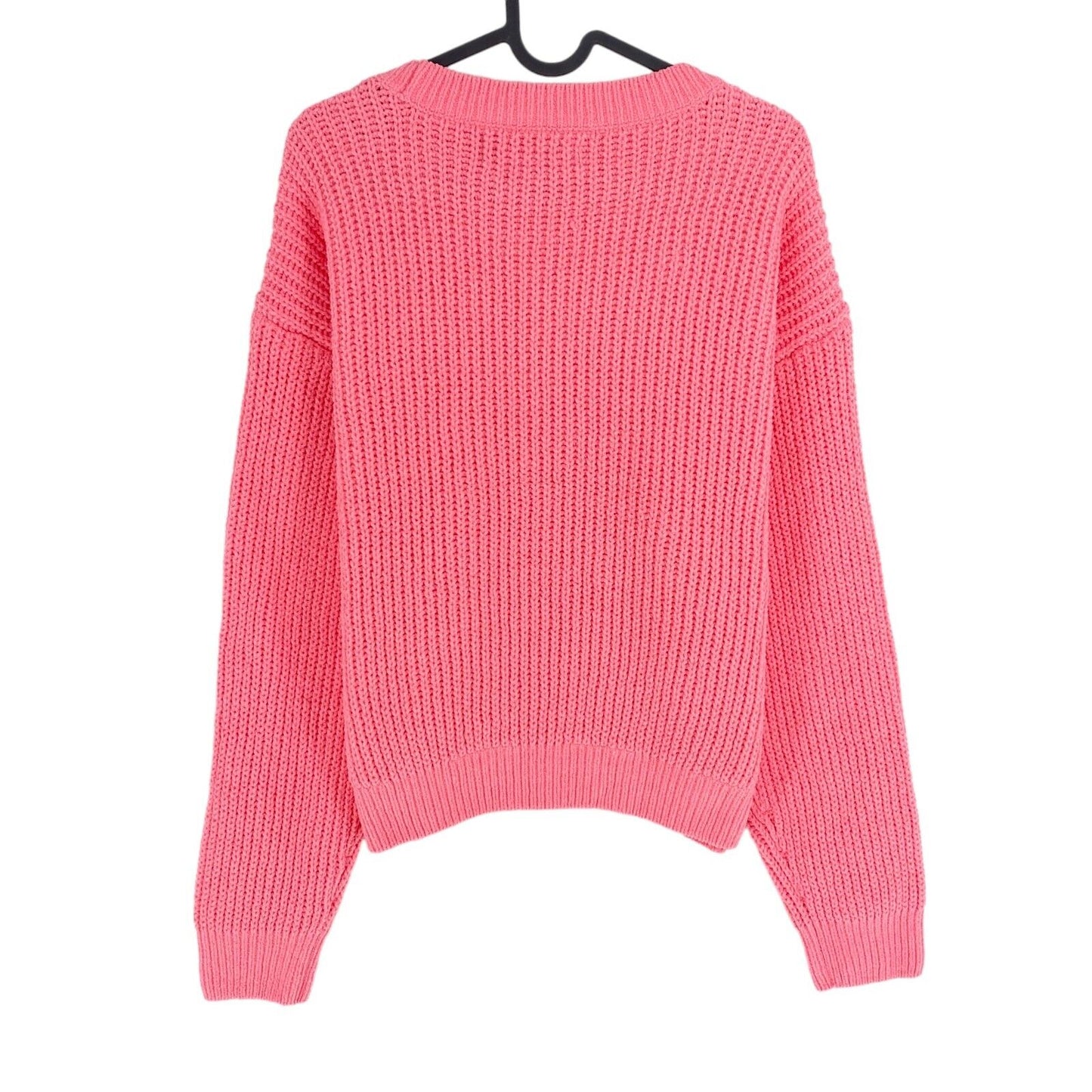 VERO MODA Womens Pink Agate Ribbed Crew Neck Sweater Jumper Size M