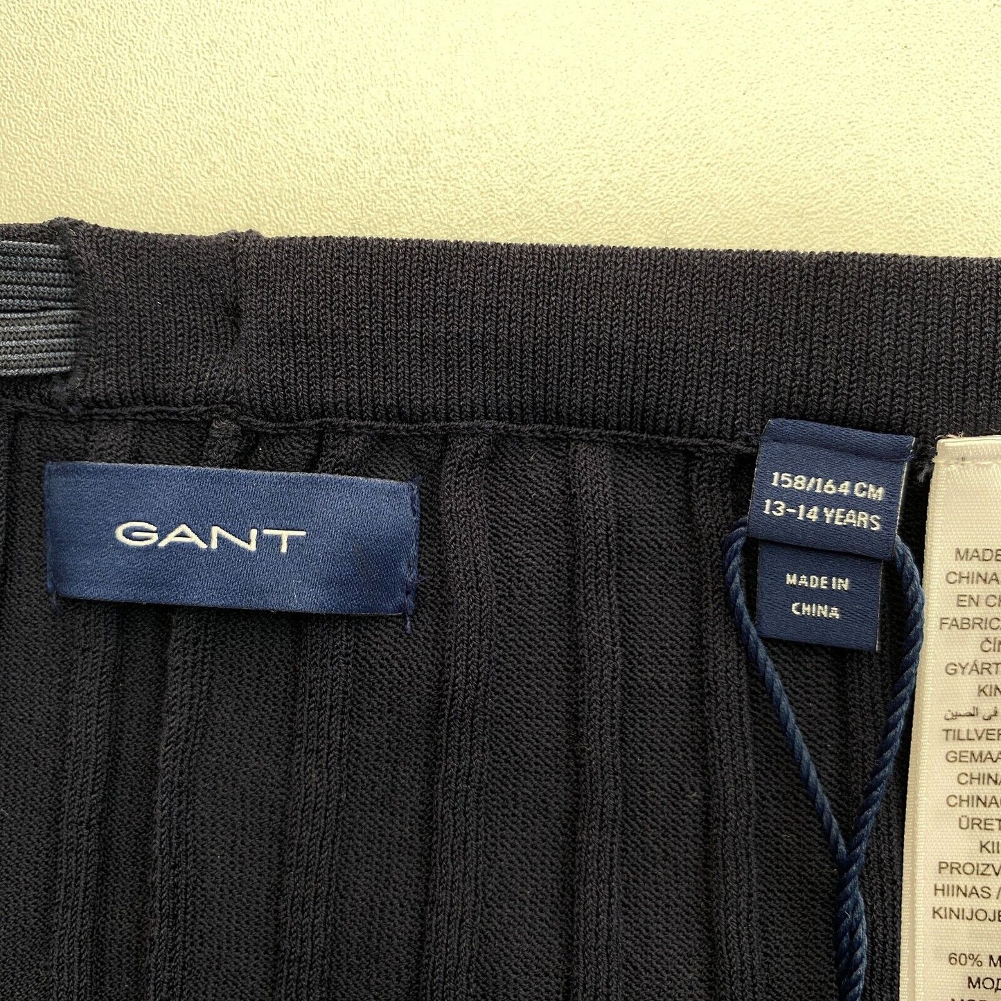 GANT Navy Blue Wide Rib Pants Trousers Size 158/164 cm 13-14 Years