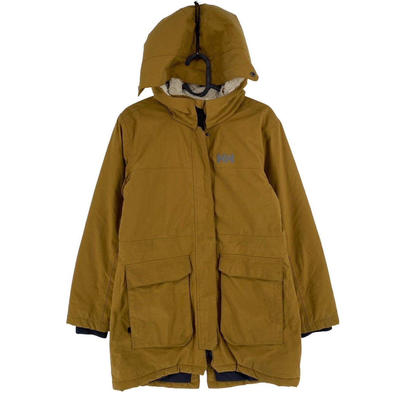 HELLY HANSEN Mustard Yellow Hooded Parka Jacket Coat Size 12 Years 152 Cm