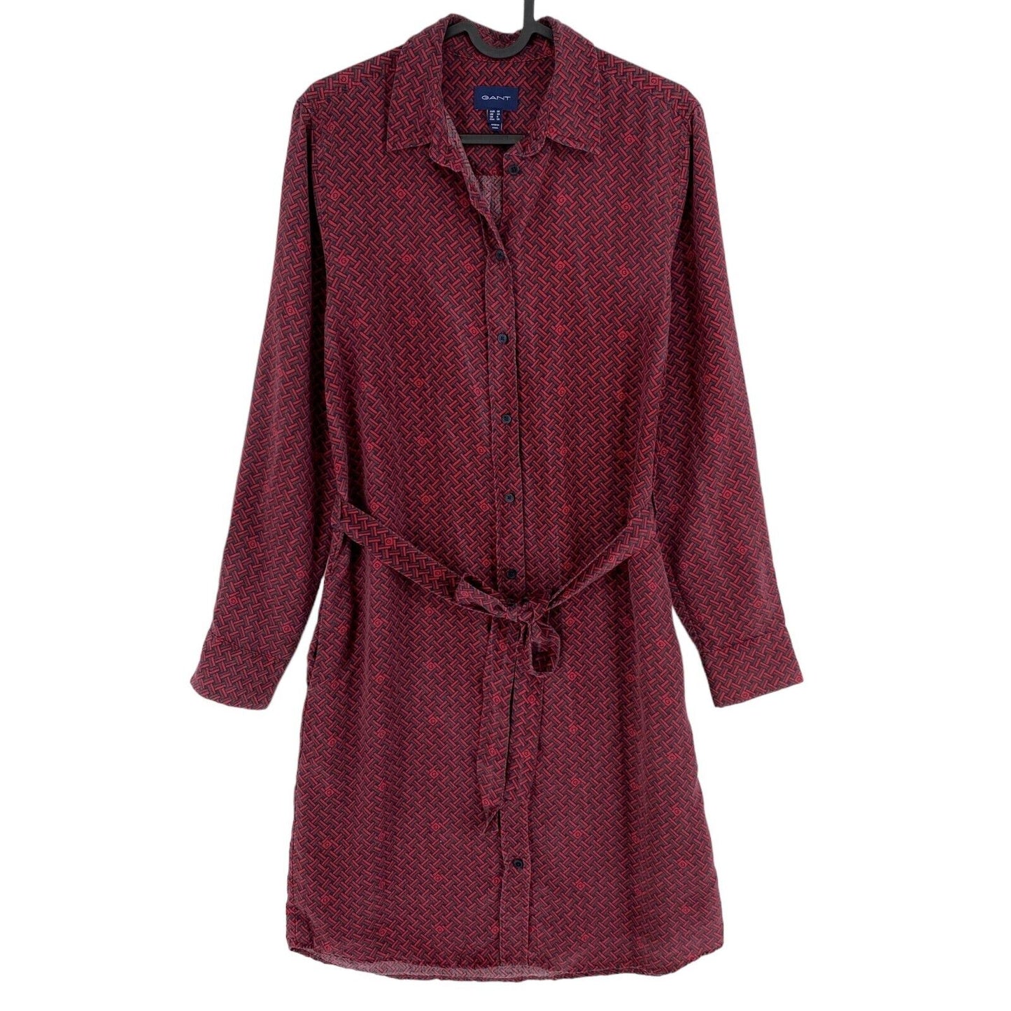 GANT Robe chemise à manches longues avec logo rouge foncé Taille EU 36 UK 10 US 6