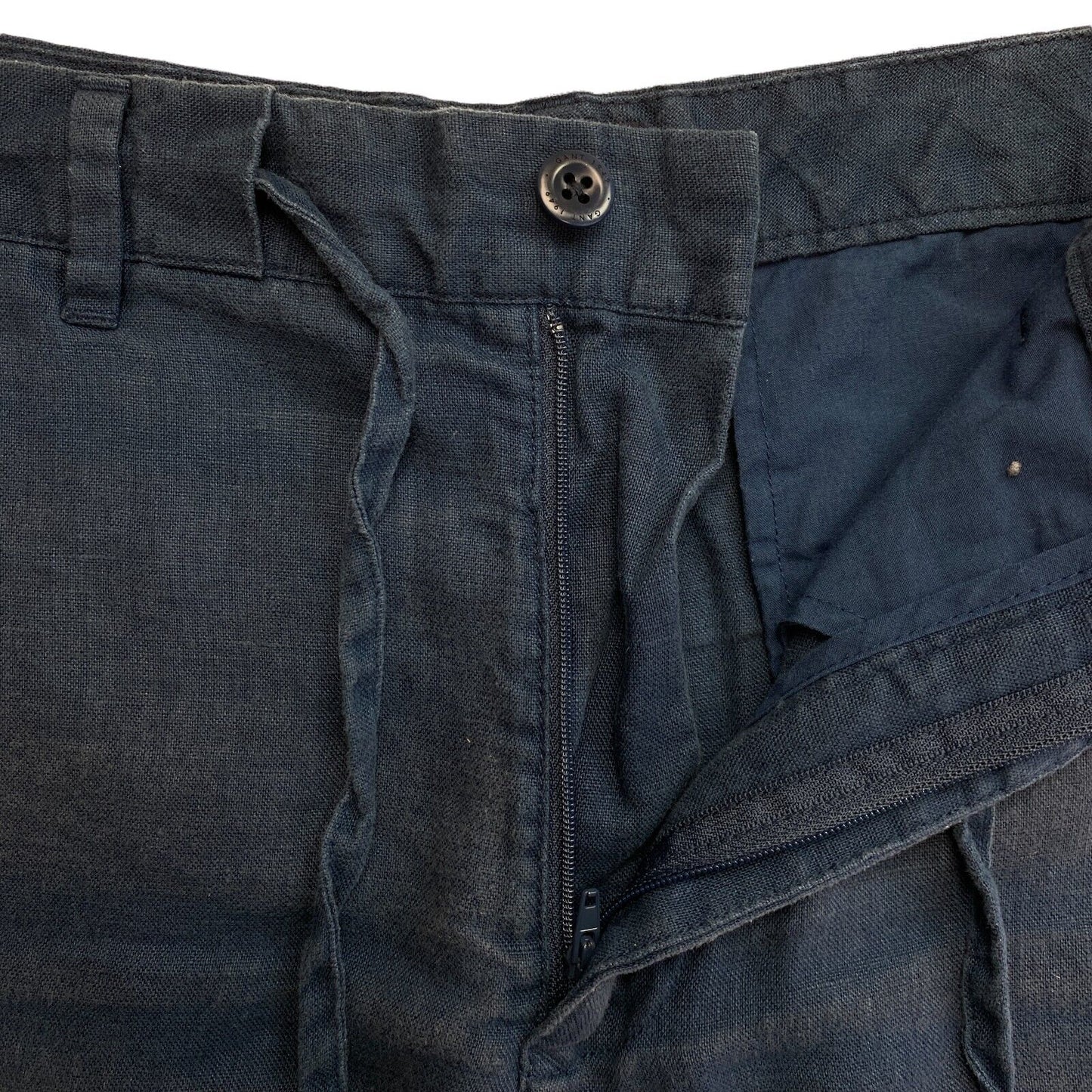 GANT Short chino décontracté en lin bleu marine taille L 2XL