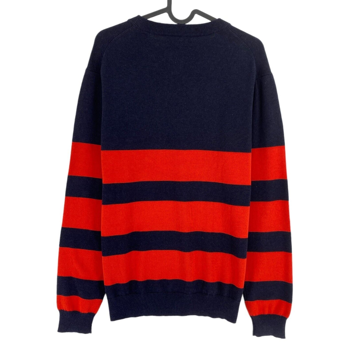 GANT Navy Blue Striped Crew Neck Jumper Sweater Size M