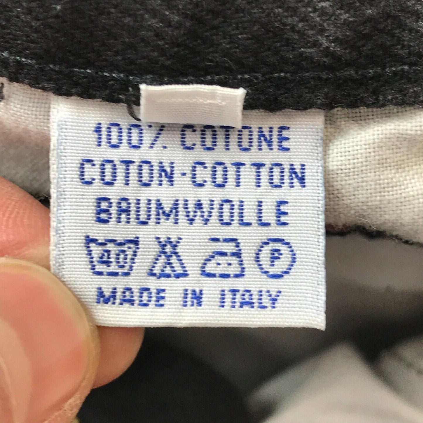 INVICTA Damen Jeans in Dunkelgrau mit normaler, konischer Passform, Größe W28, hergestellt in Italien