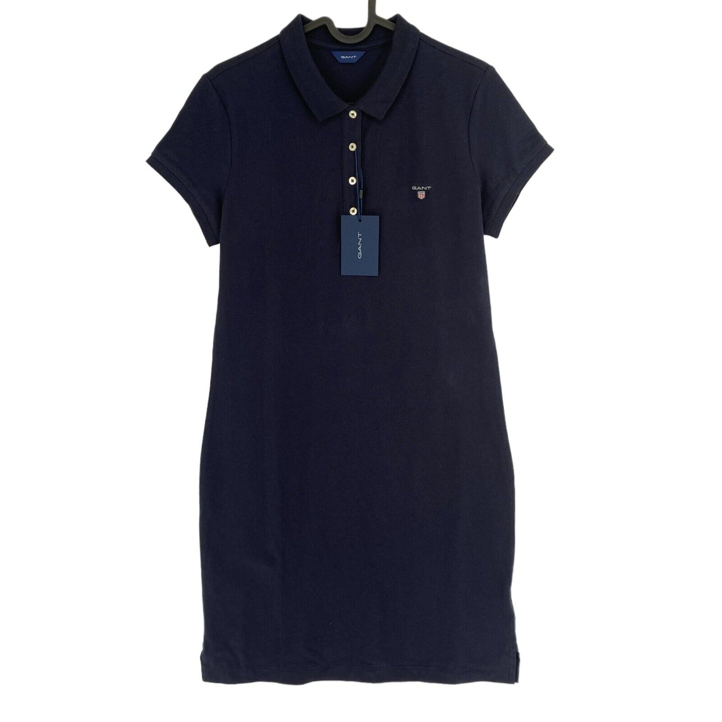 GANT Women Navy Blue Original SS Pique Polo Dress Size M